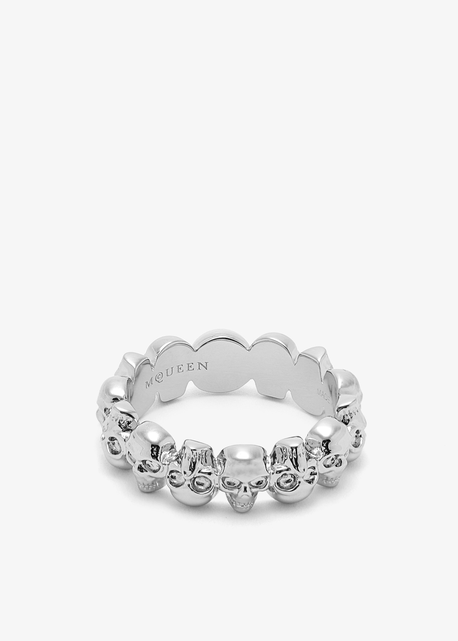 McQueen Skull and pearl ring for Men - Silver in UAE | Level