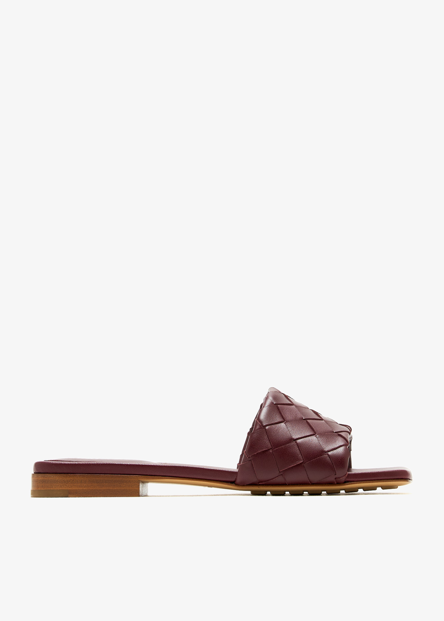 【関税&送料込】Bottega Veneta Brown Leather Parco Mules Bottega Veneta Parco flat mules for Women - Burgundy in UAE