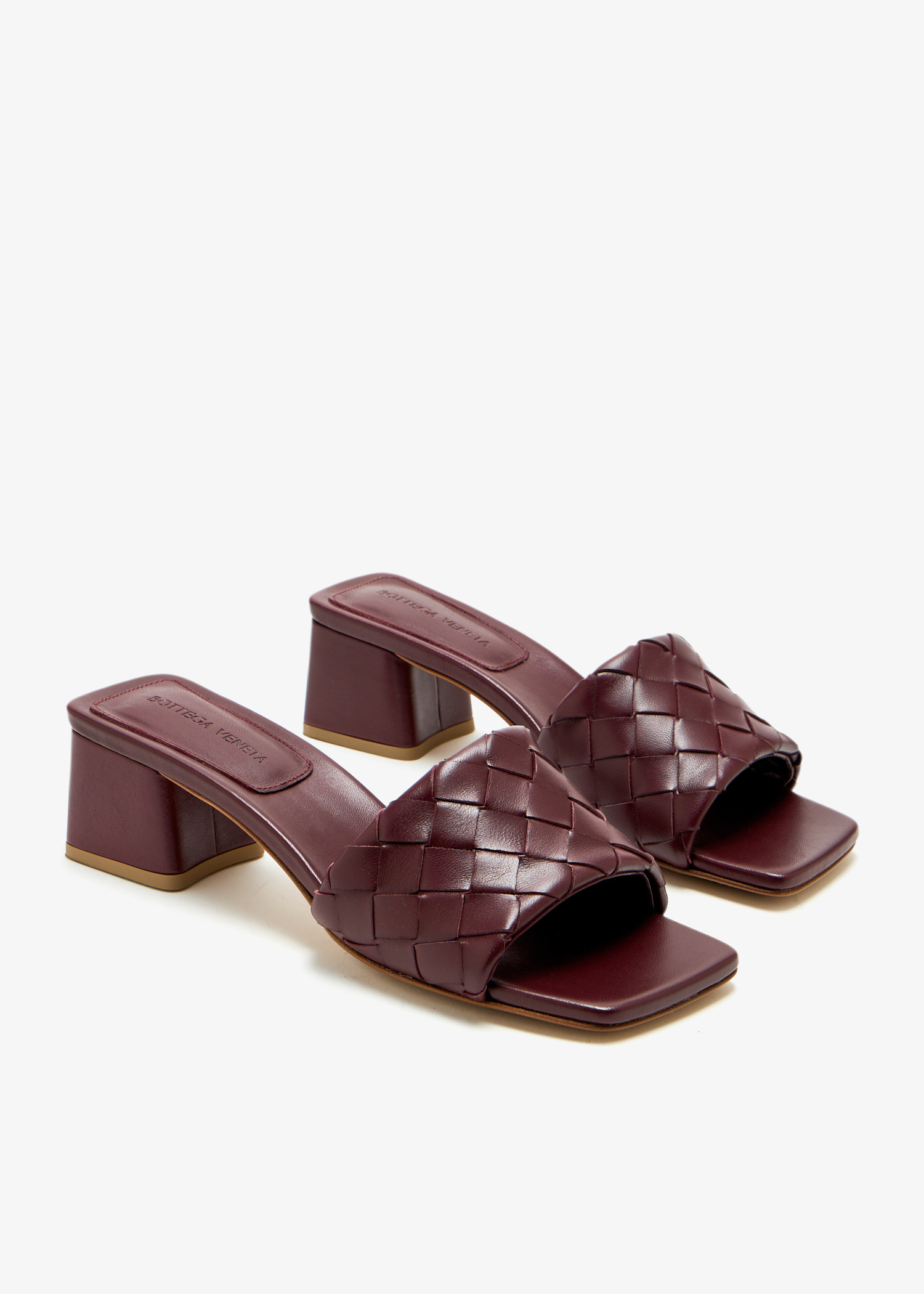 Bottega Veneta Parco mules for Women - Burgundy in UAE | Level Shoes