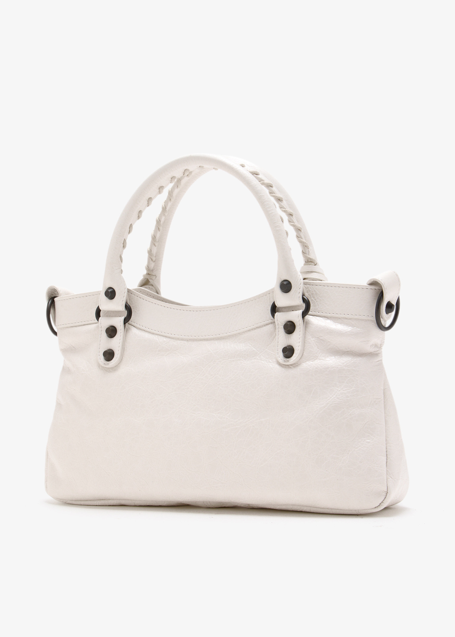 ハンドバッグ Balenciaga White Leather Le City First Handbag BALENCIAGA Le City First Handbag WHITE | Base Blu