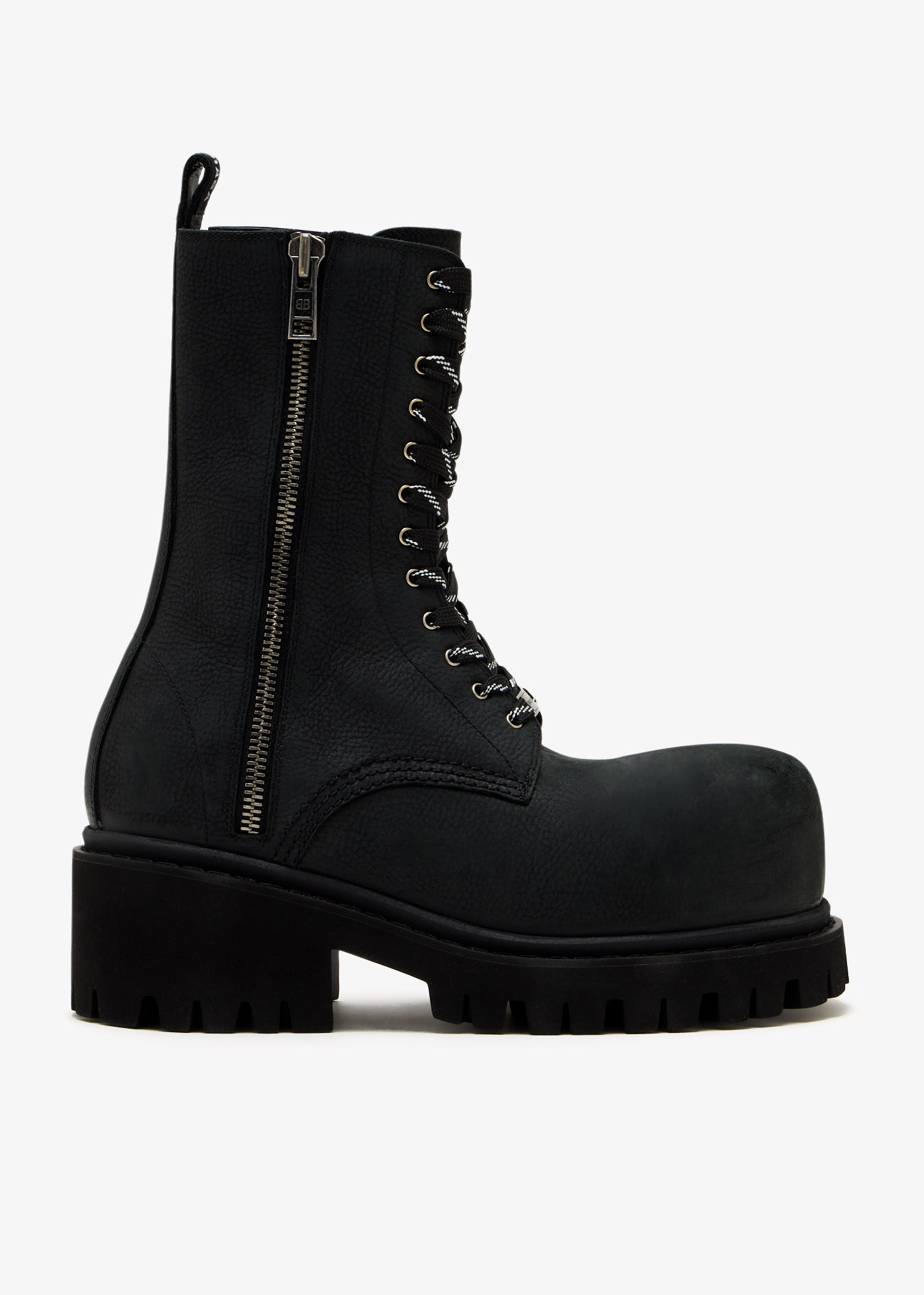 Balenciaga Stomper zipped bootie boots for Men - Black in Kuwait