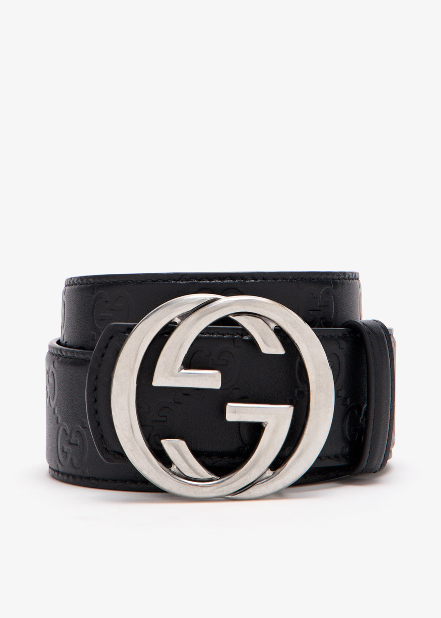 ごる蔵GUCCI Logo Black Patent Silver Gucci Arabella monogram belt for Men - Black in UAE | Level Shoes