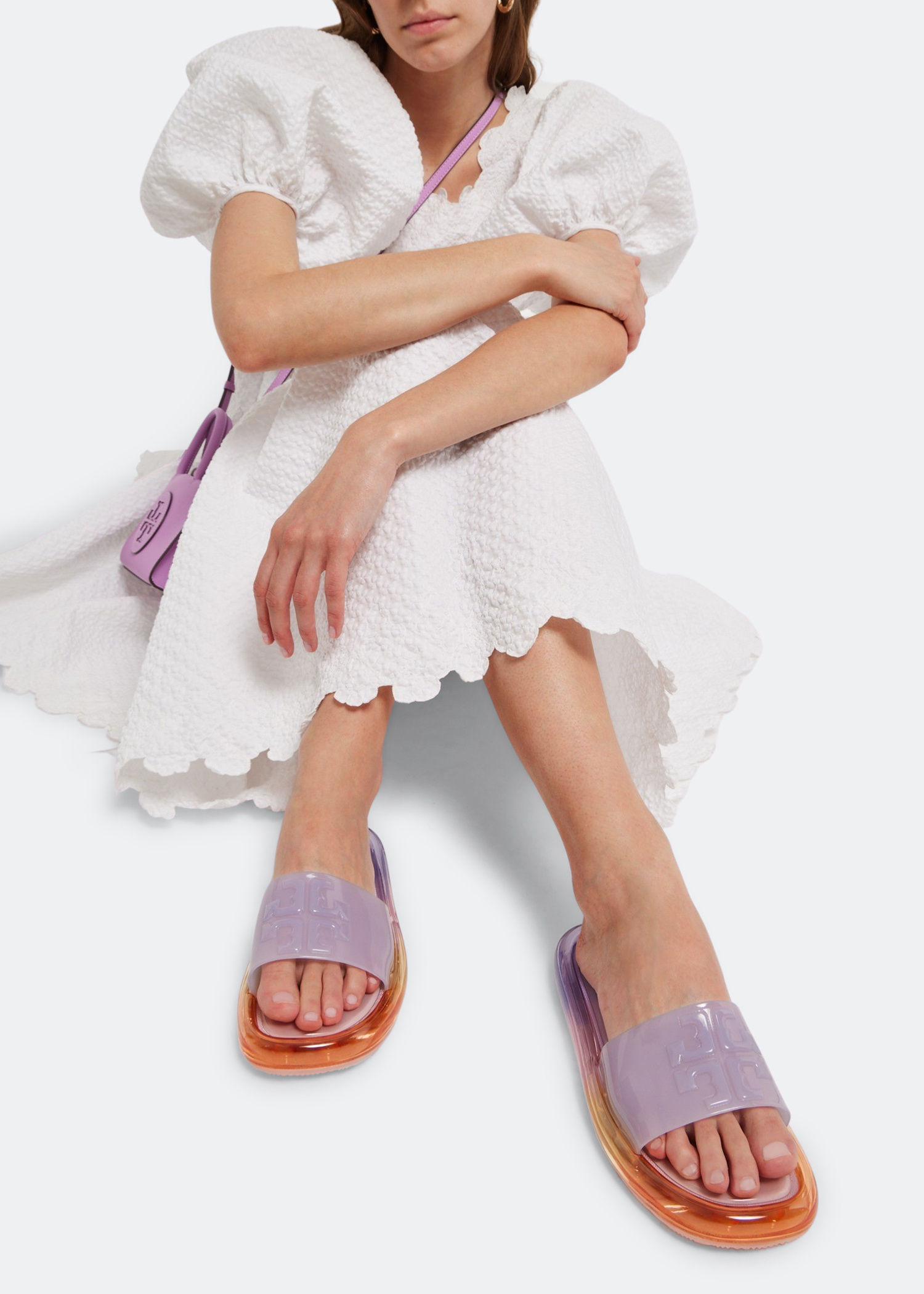 Tory Burch Bubble Jelly slides for Women - Purple in UAE | Level Shoes