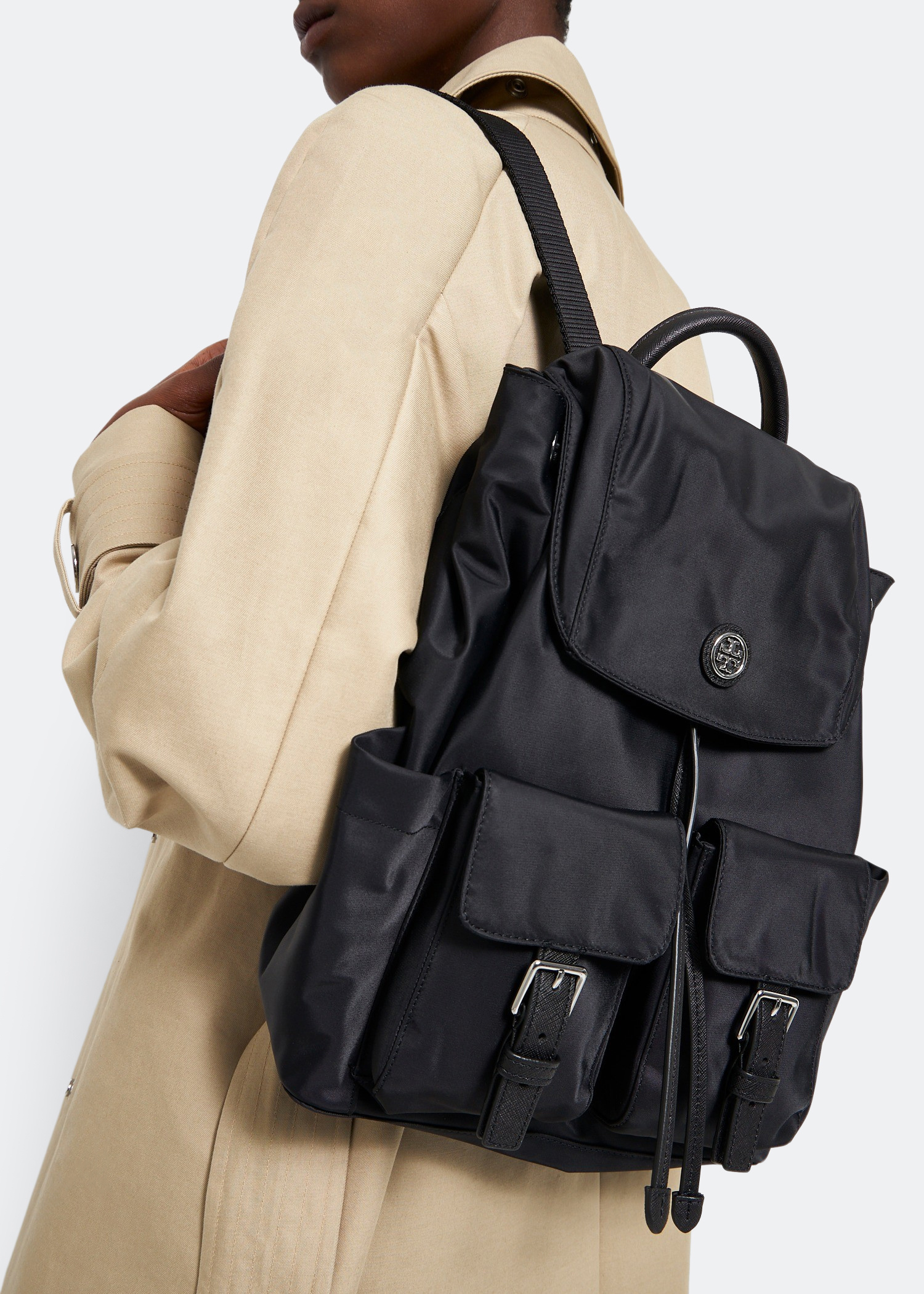 Tory Burch Virginia flap backpack for Women - Black in USA | Level
