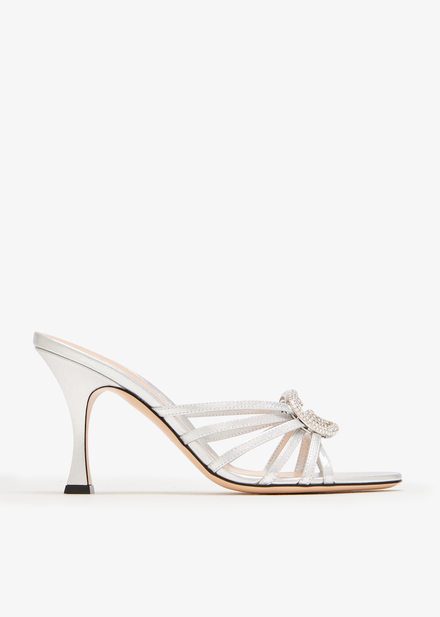 Gucci Interlocking G crystal sandals for Women - Silver in UAE