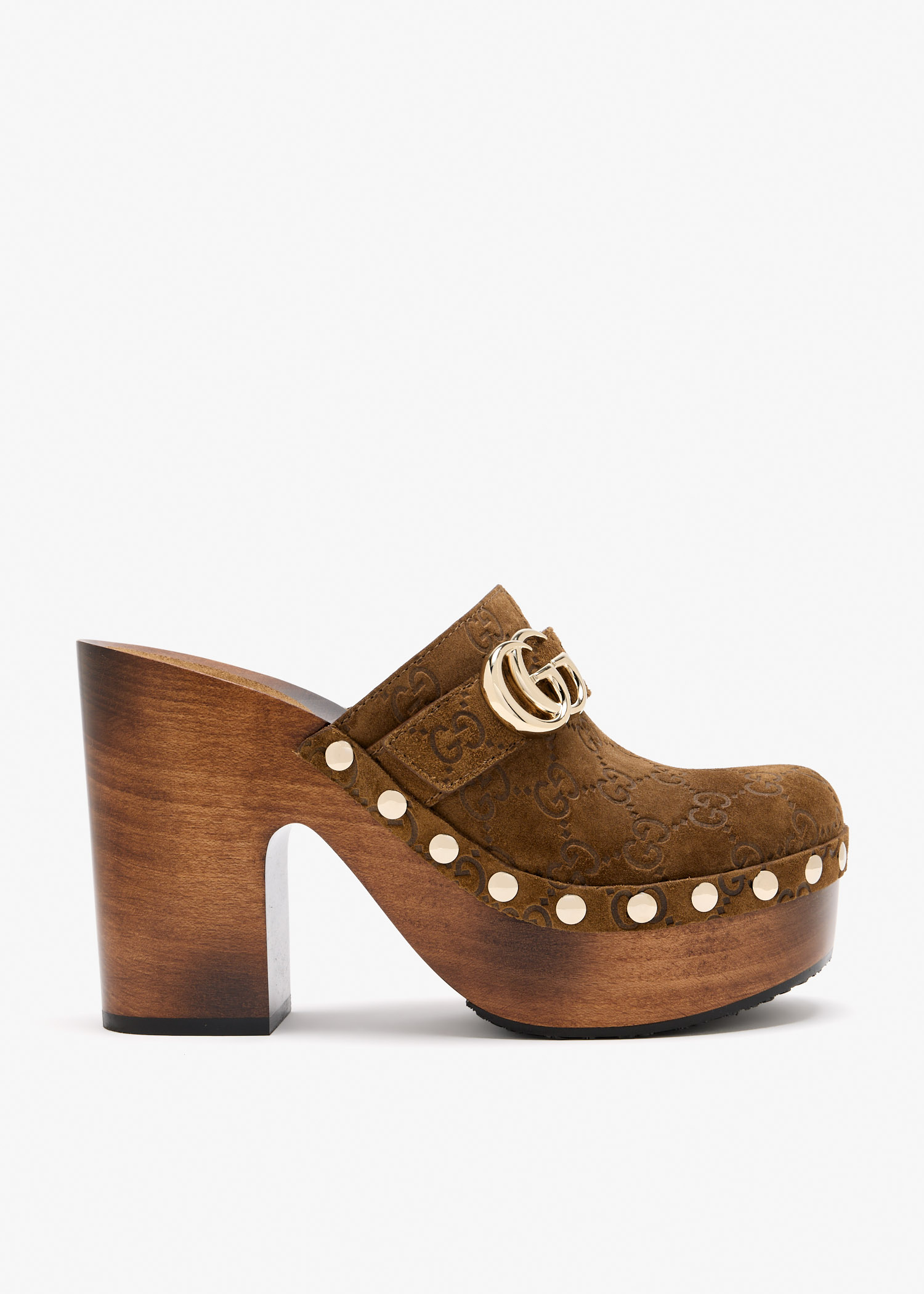 Gucci Double G platform clogs for Women - Brown in UAE | Level Shoes
