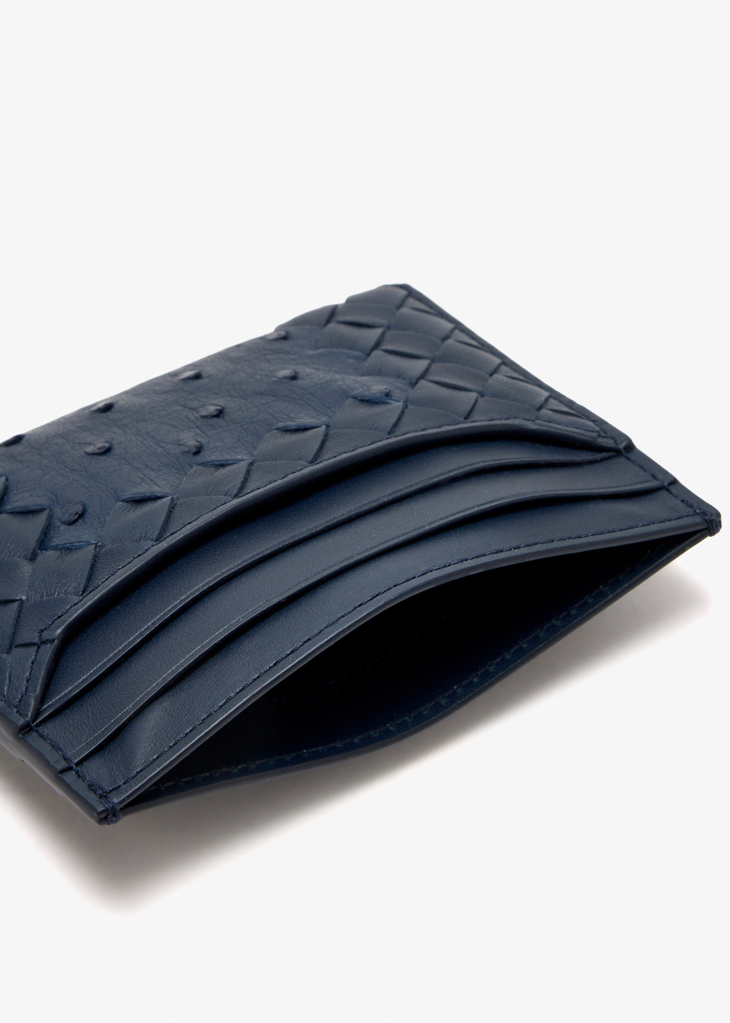 Bottega Veneta Intrecciato Piccolo card case for Men - Navy in KSA