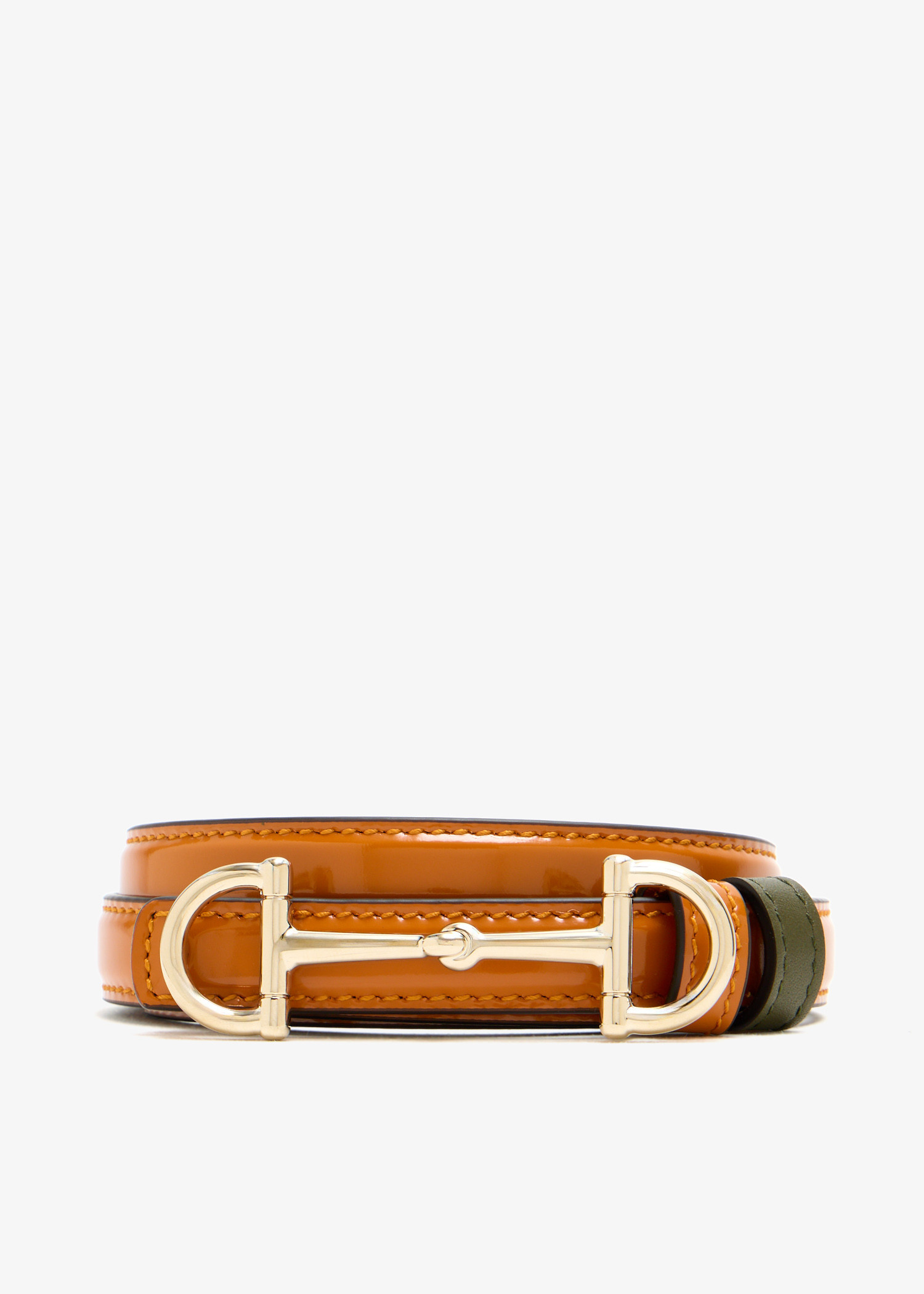 ベルト GUCCI belt Horsebit leather brown ladies Gucci Horsebit reversible thin belt for Women - Brown in KSA