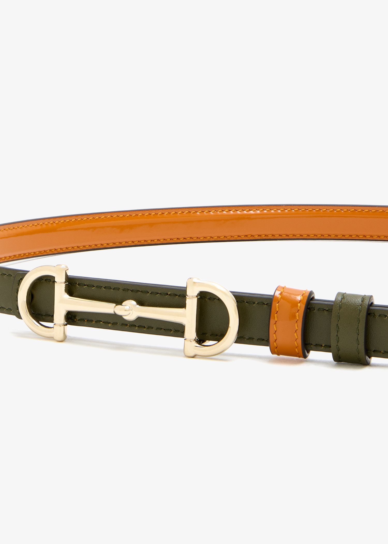 Gucci Horsebit reversible thin belt for Women - Brown in KSA