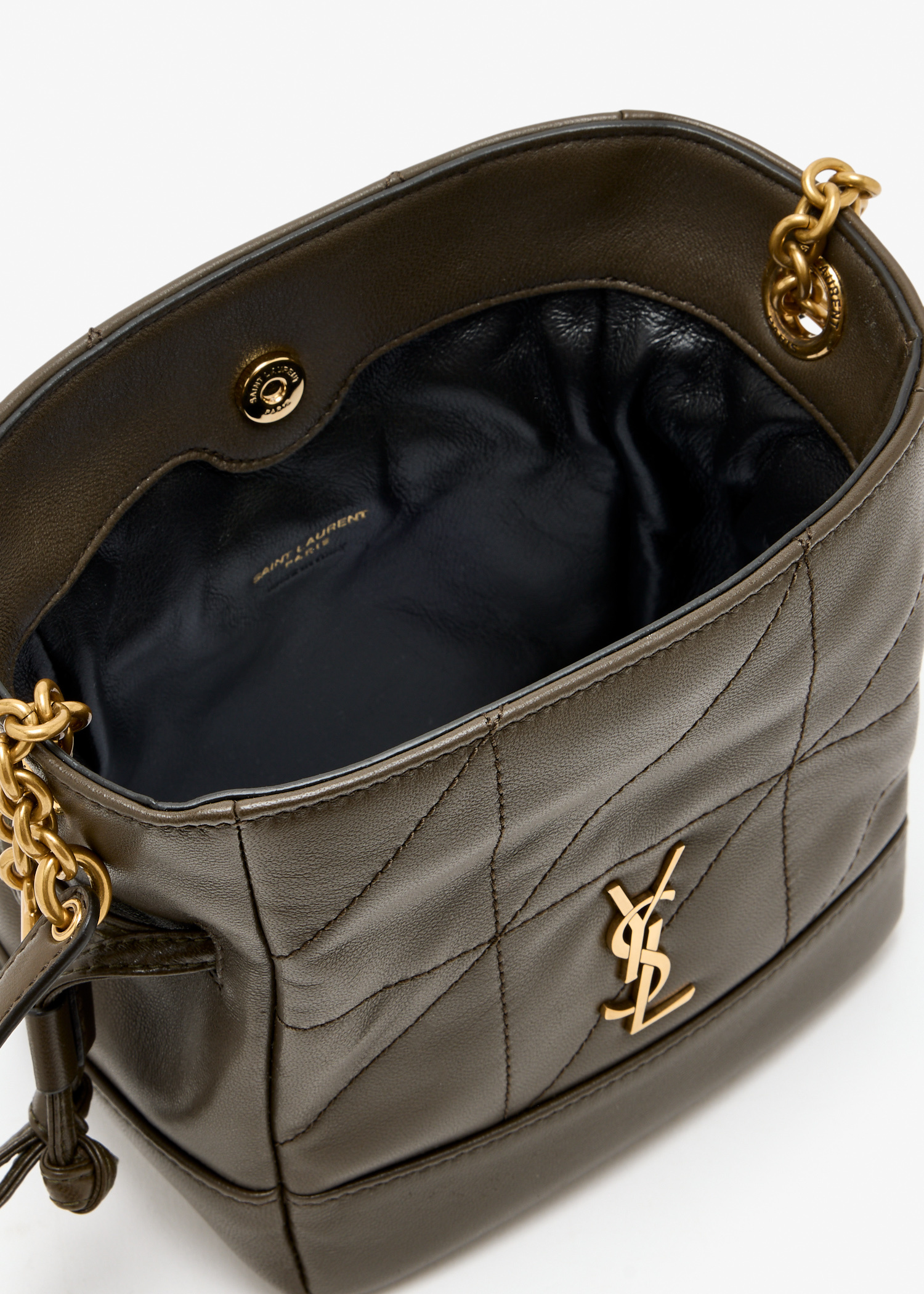 Saint Laurent Jamie mini shoulder pouch for Women - Brown in KSA