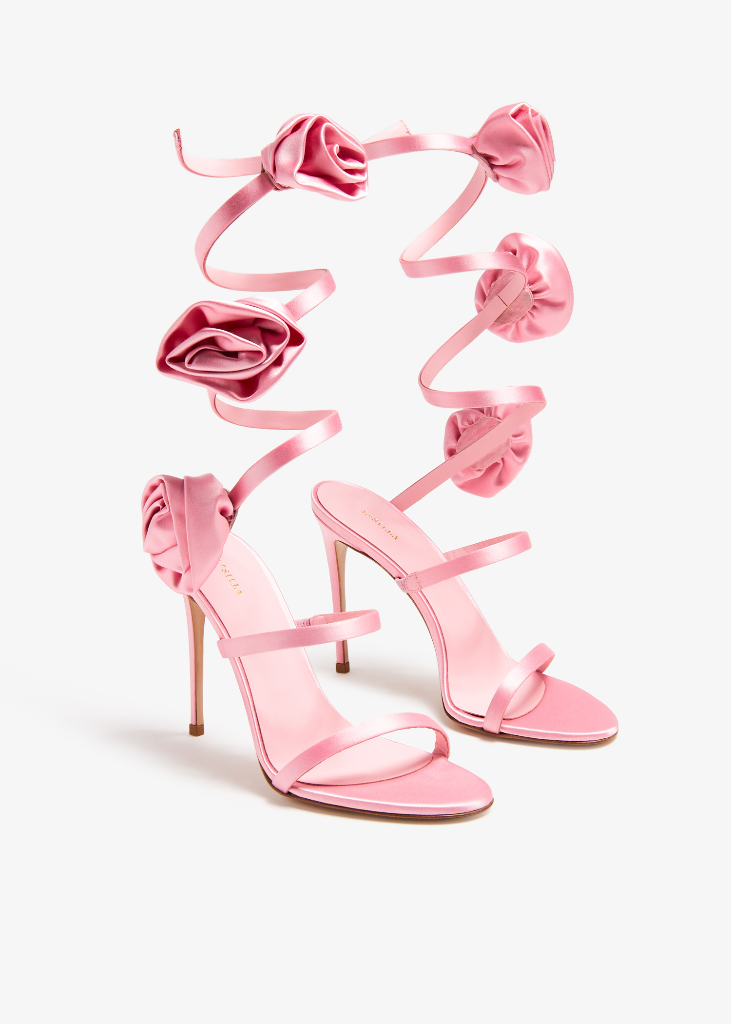 Le Silla Rose wrap-around sandals for Women - Pink in UAE