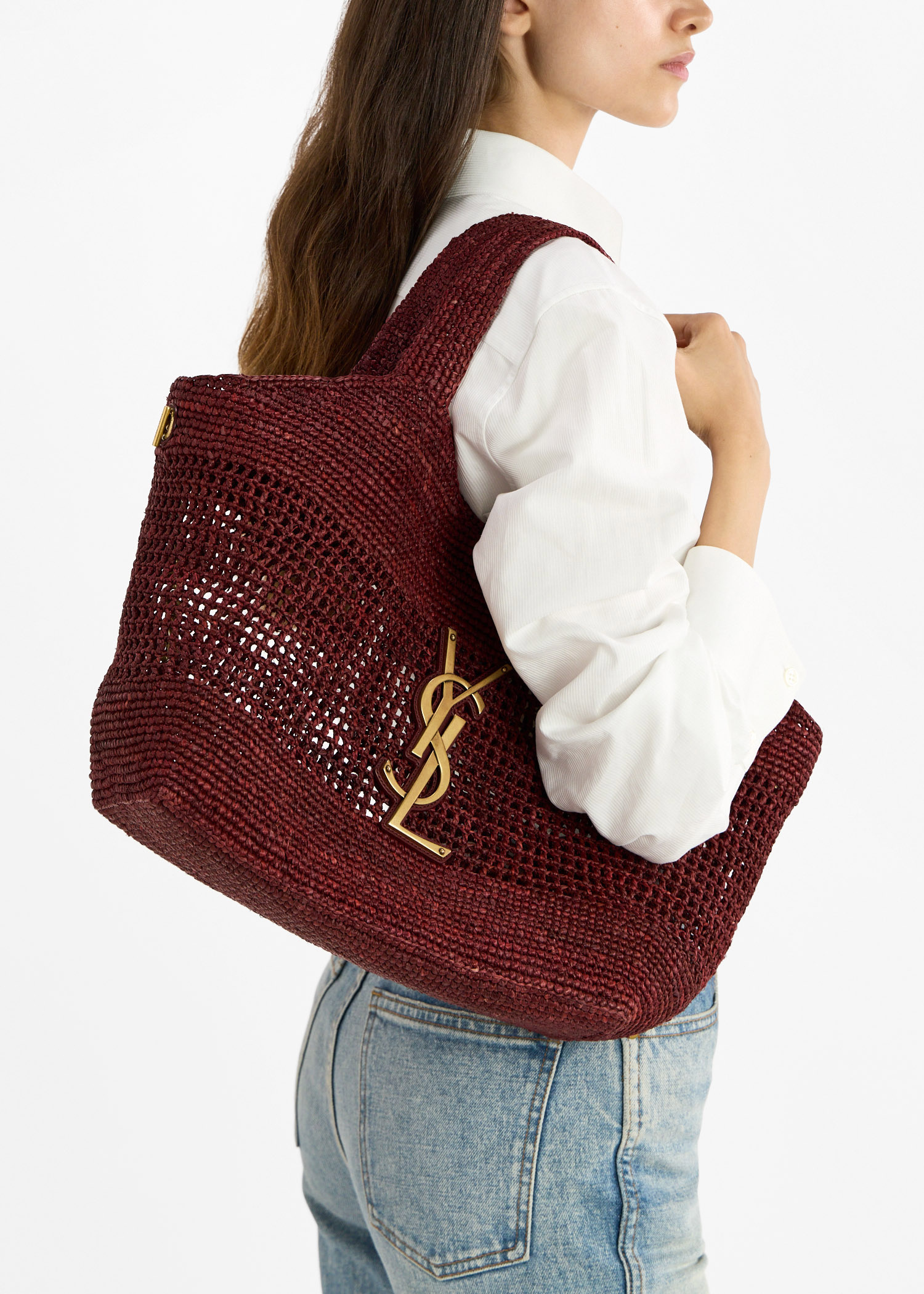 Saint Laurent Icare medium bag for Women - Burgundy in UAE | Level