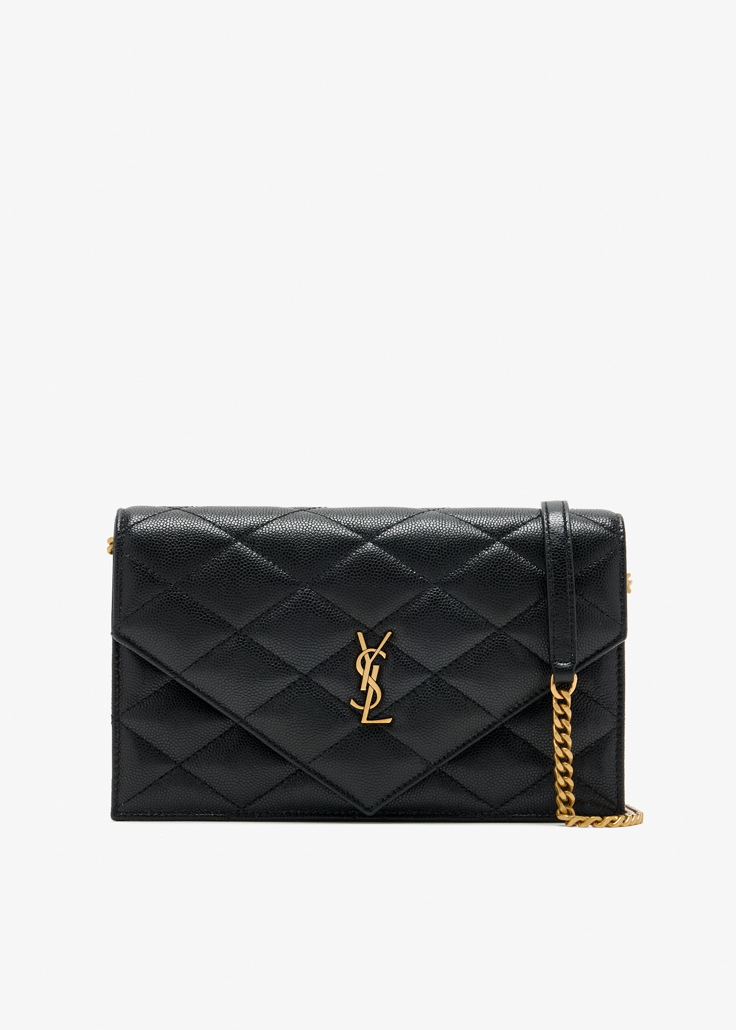 Saint Laurent Paris chain wallet for Women - Black in KSA | Level