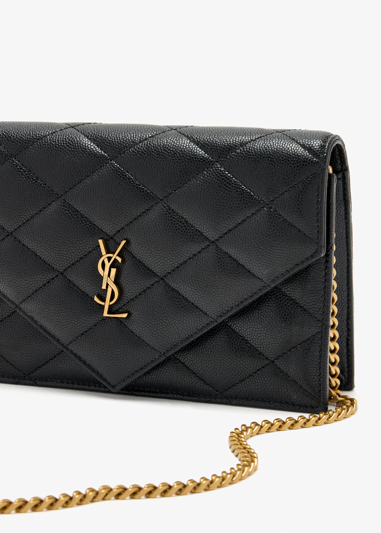 Saint Laurent Paris chain wallet for Women - Black in KSA | Level