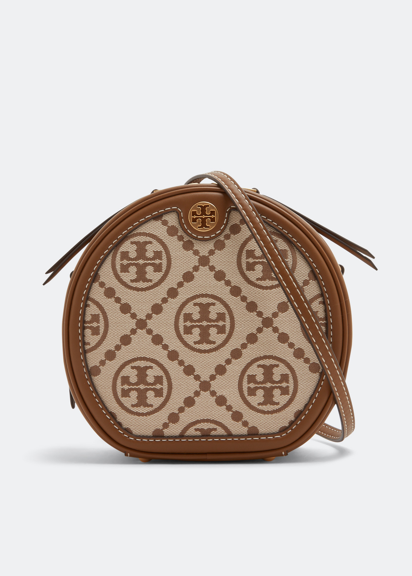 【美品】mowl Triarch Tory Burch T Monogram Moon bag for Women - Brown in Qatar