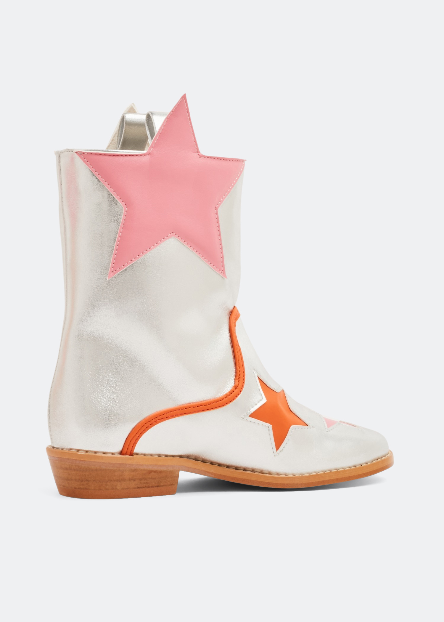 Stella McCartney Cosmic Star cowboy boots for Girl - Silver