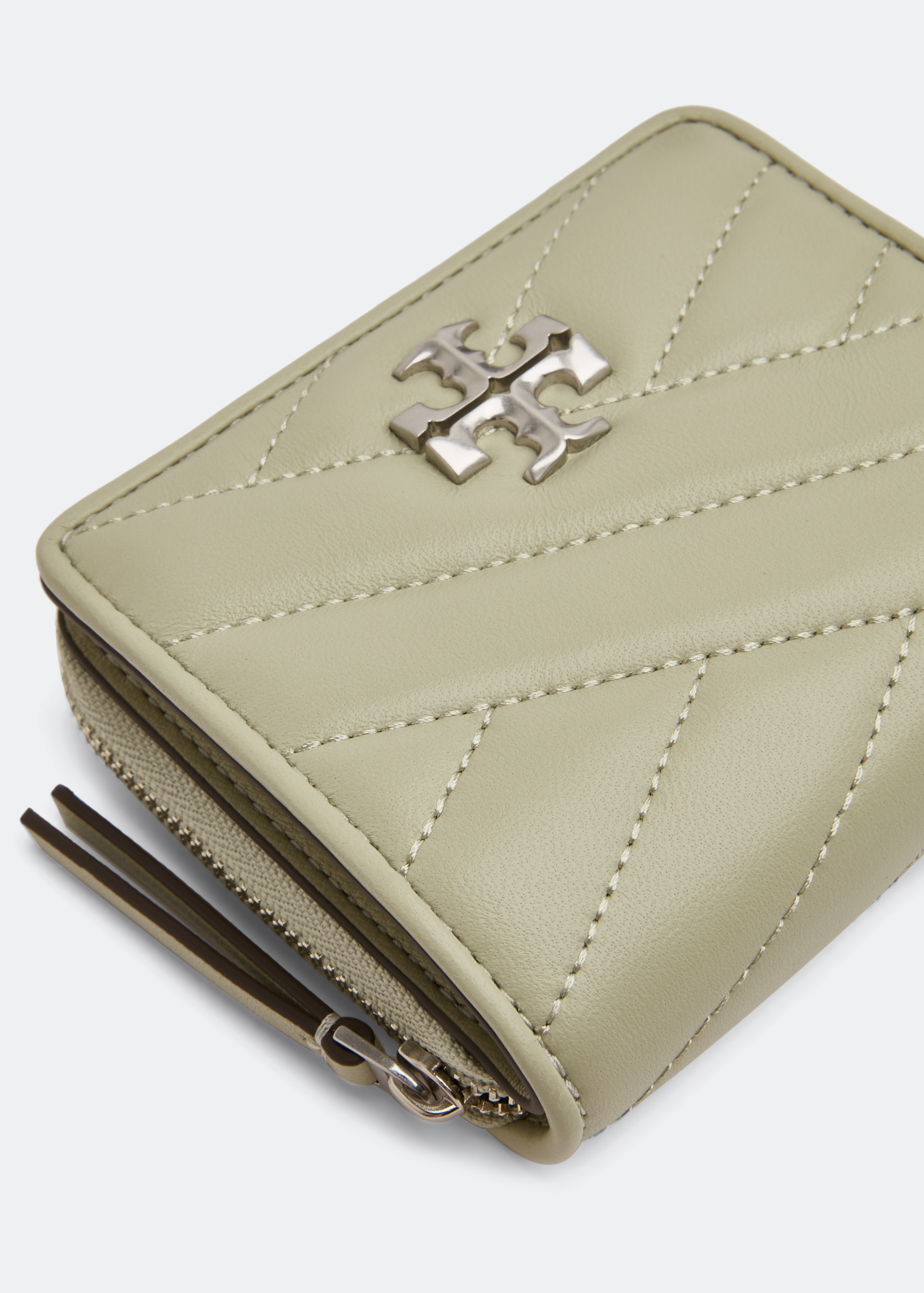 Tory Burch Kira chevron bi-fold wallet for Women - Green in USA