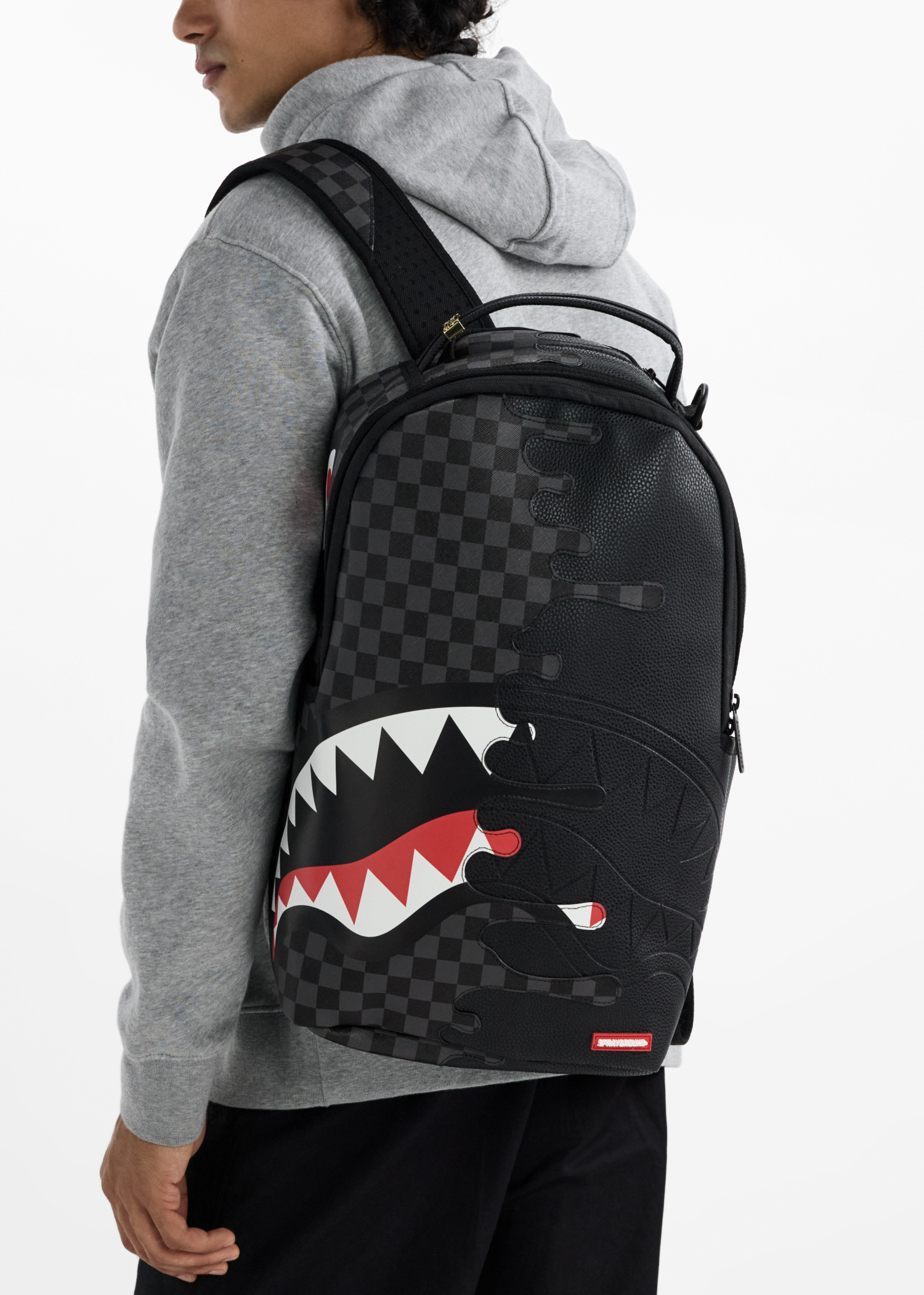 Sprayground Unfinished Shark backpack for Men - Black in USA
