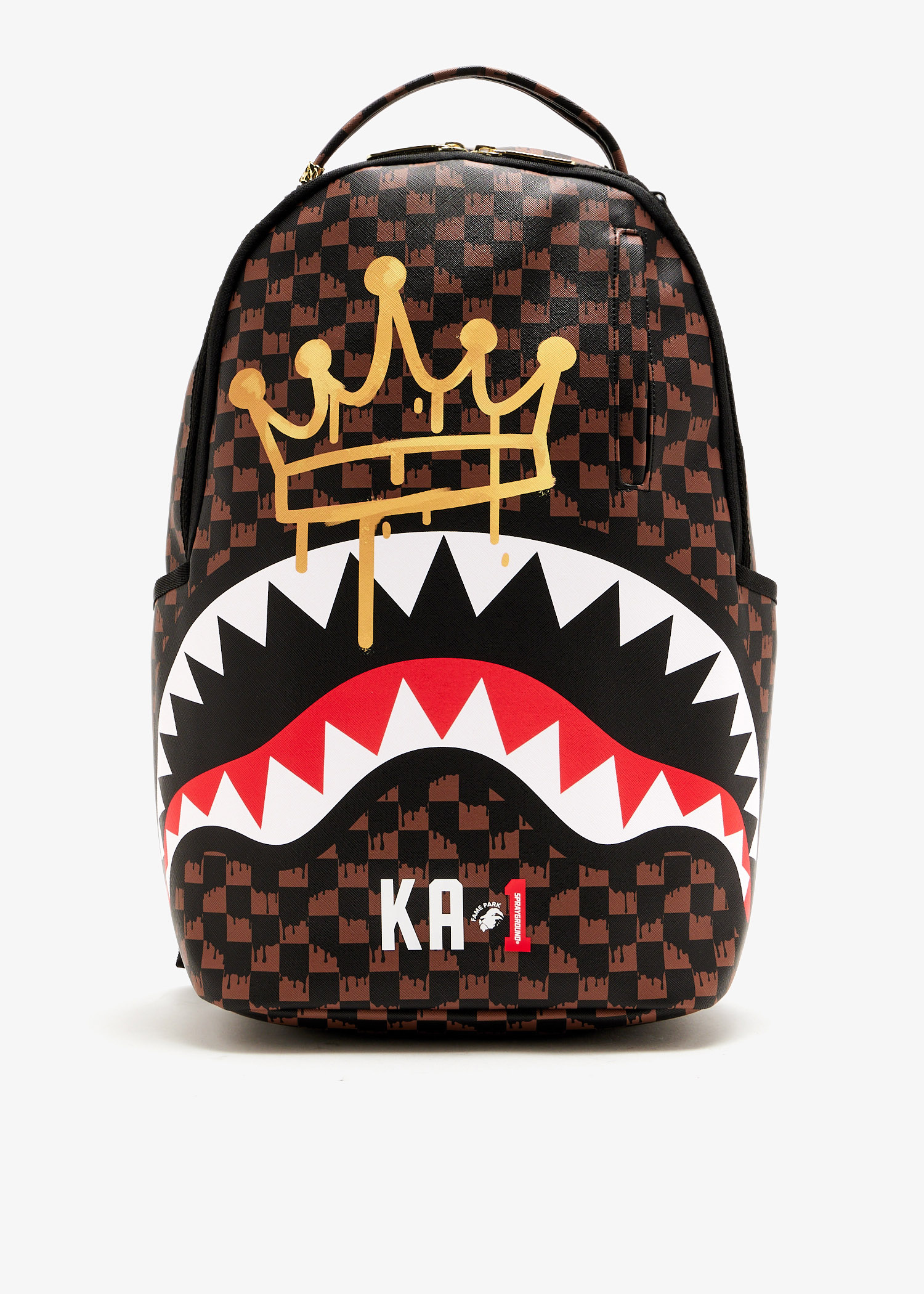 Spray Ground Crown Drip Check X Ka1 DLXSV backpack for Men - Black