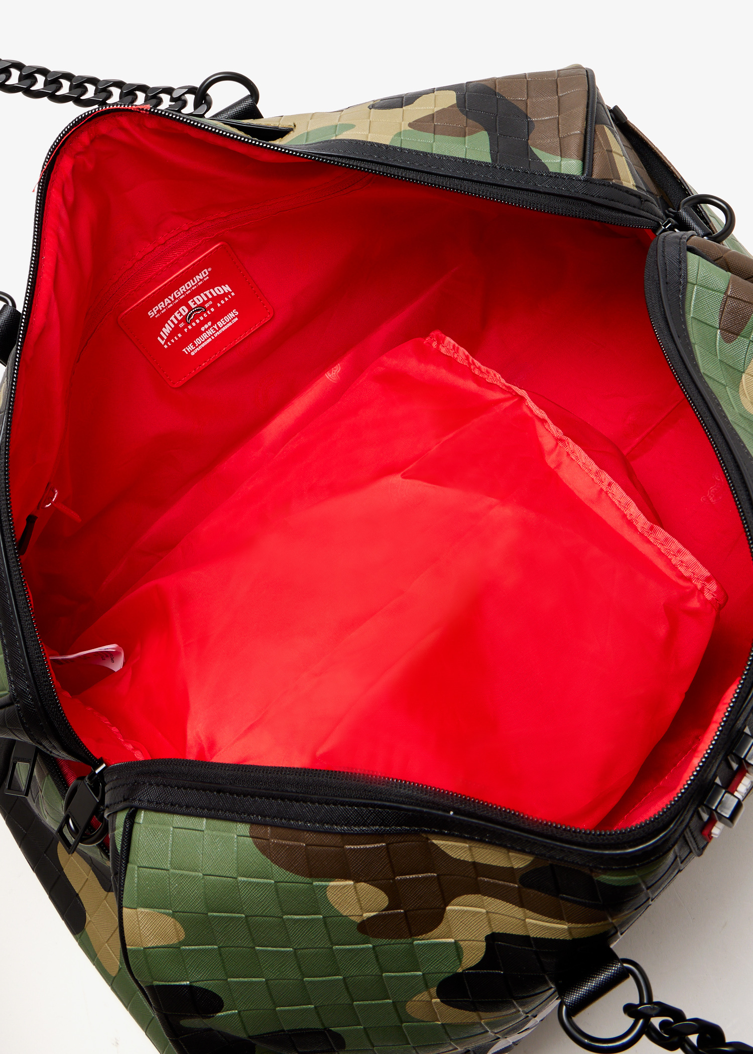 Spray Ground Woodland camo check duffle bag for Men - Printed in