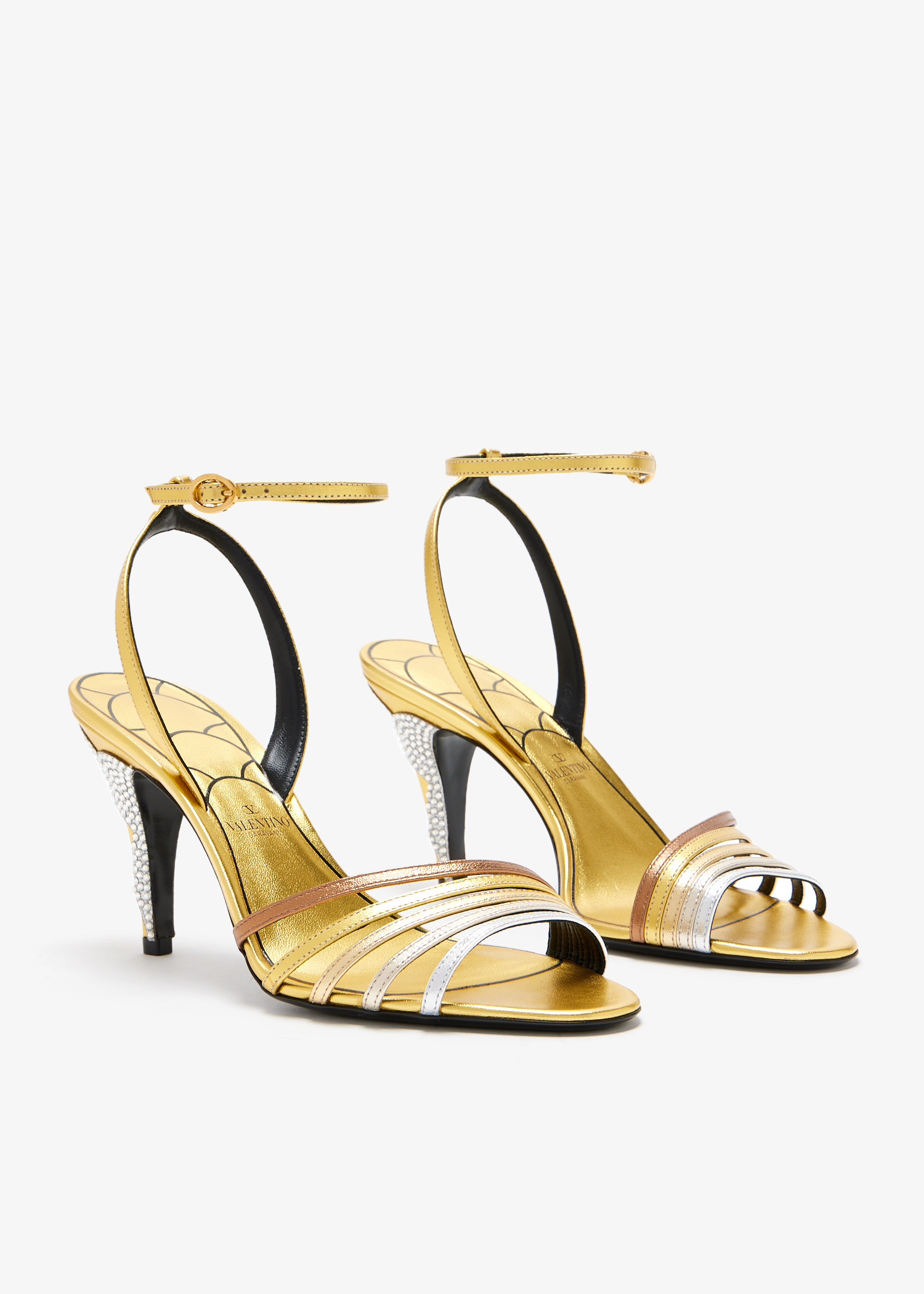 Valentino Garavani Ladycrush sandals for Women - Gold in UAE