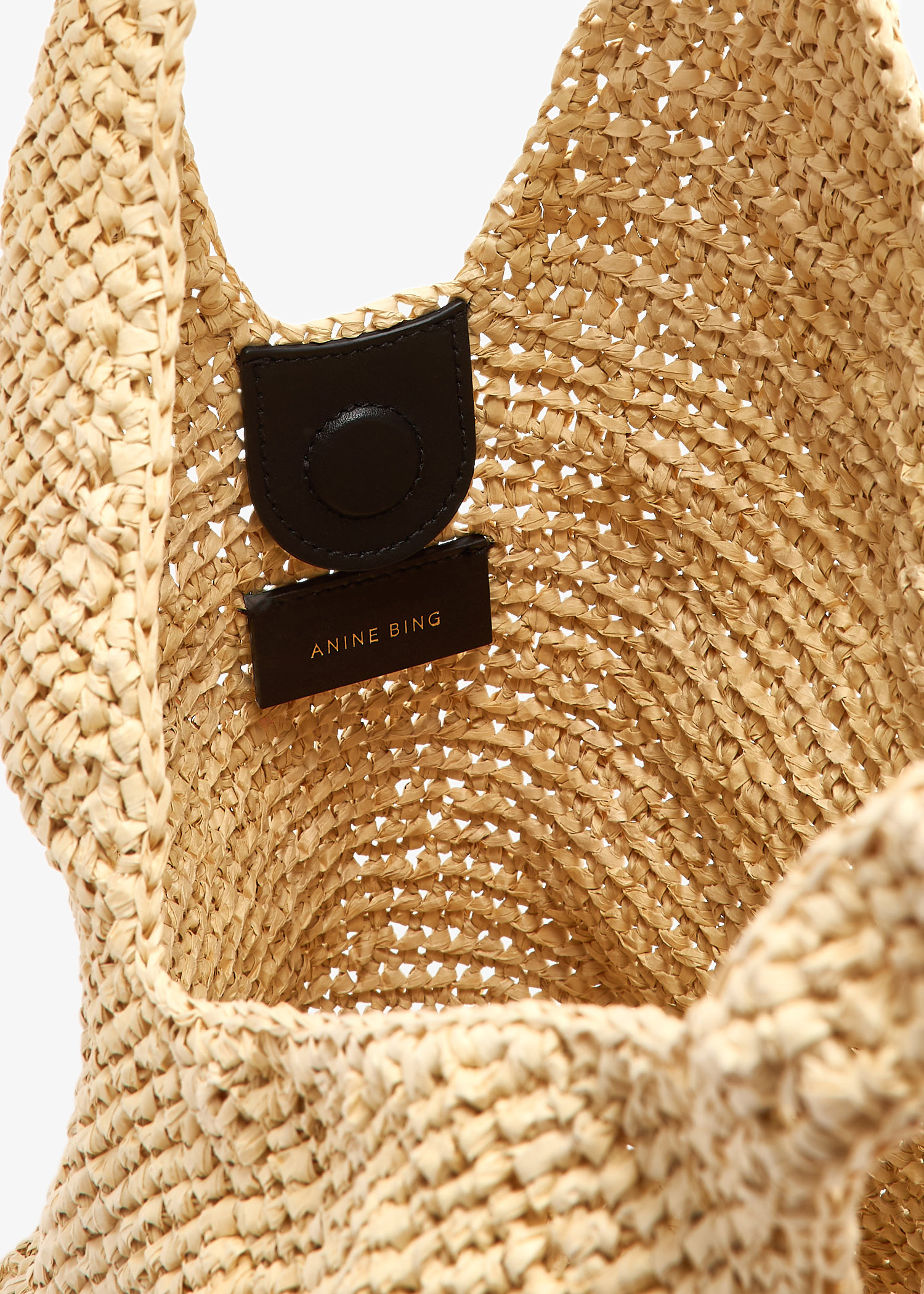 トートバッグ Anine Bing Small Cara Shopper Bag - Cotton - Beige ANINE BING Small Cara Tote | Shopbop