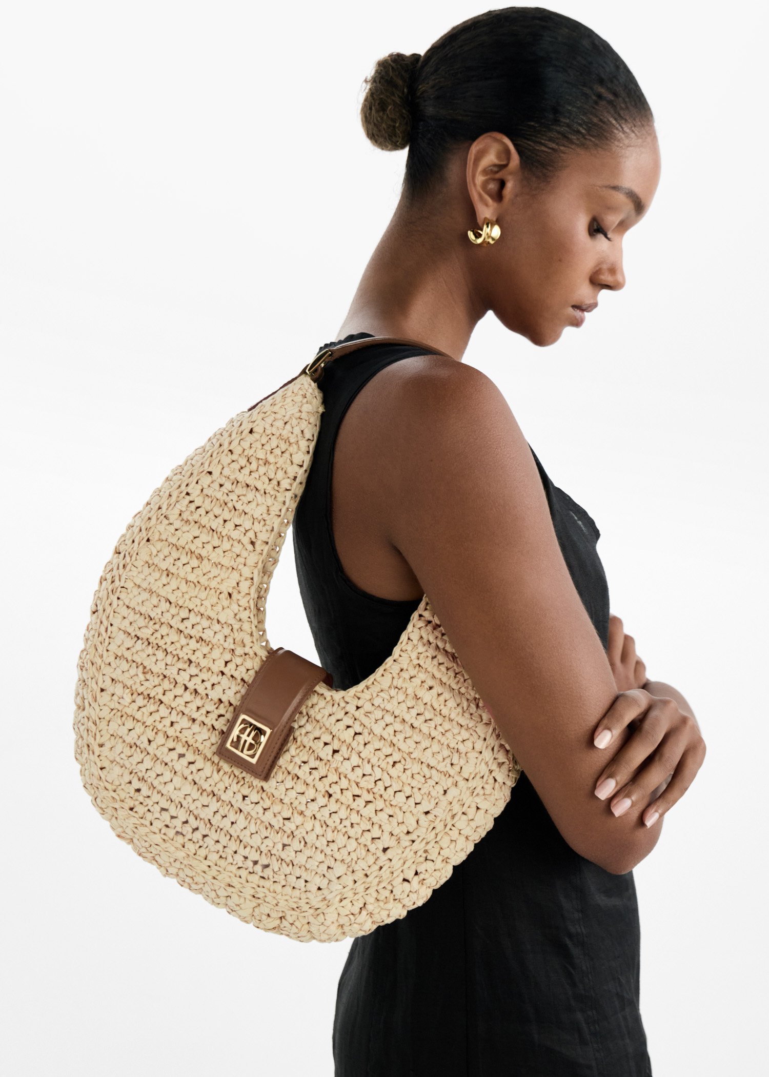 ANINE BING Lou monogram bag for Women - Beige in KSA | Level