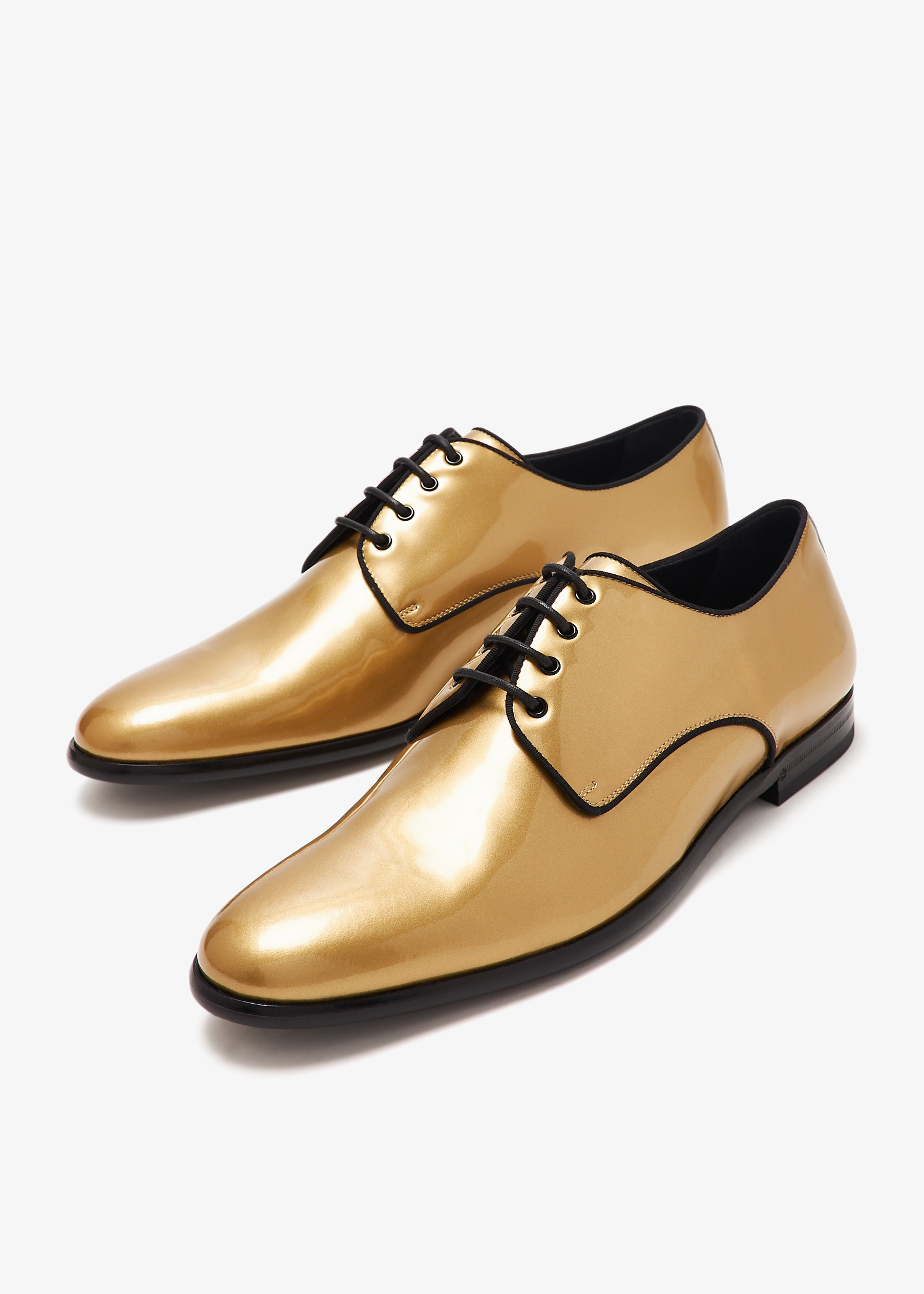 Dolce&Gabbana Calfskin derby shoes for Men - Gold in UAE