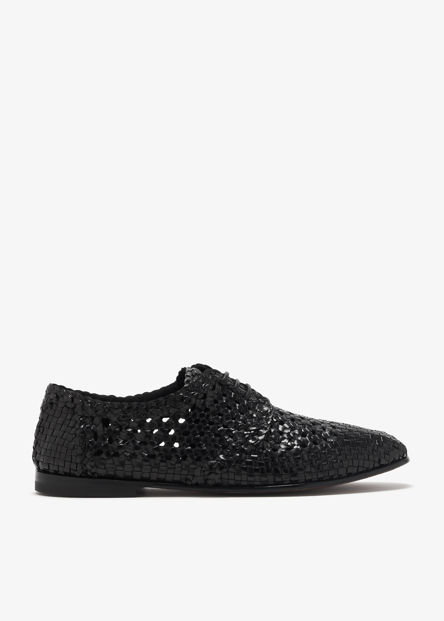 Dolce & Gabbana ブラックレースモカシン DOLCE & GABBANA Shoes Black Exotic Leather Lace Up Derby Men