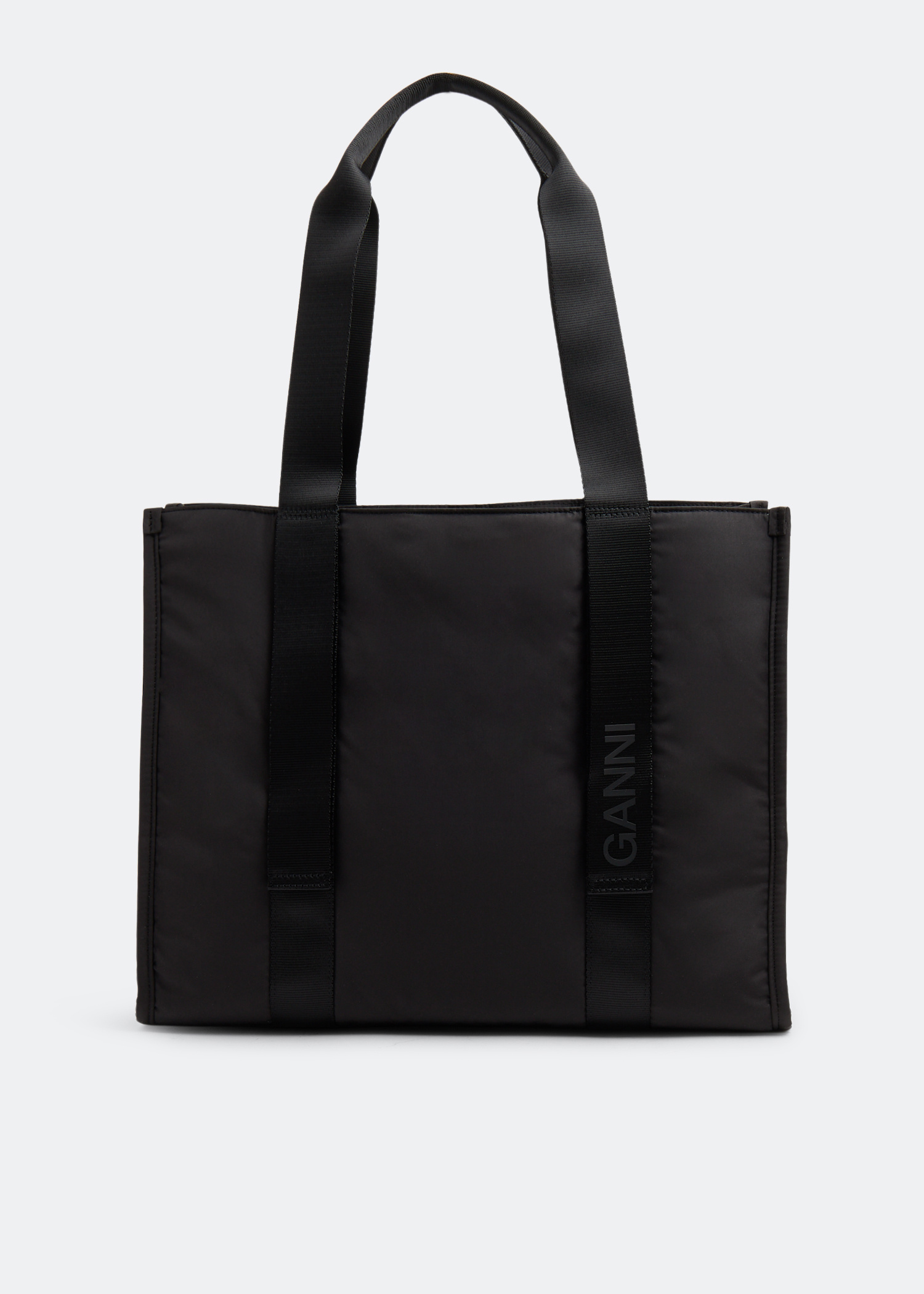 Ganni Medium Tech tote bag for Women - Black in UAE | Level