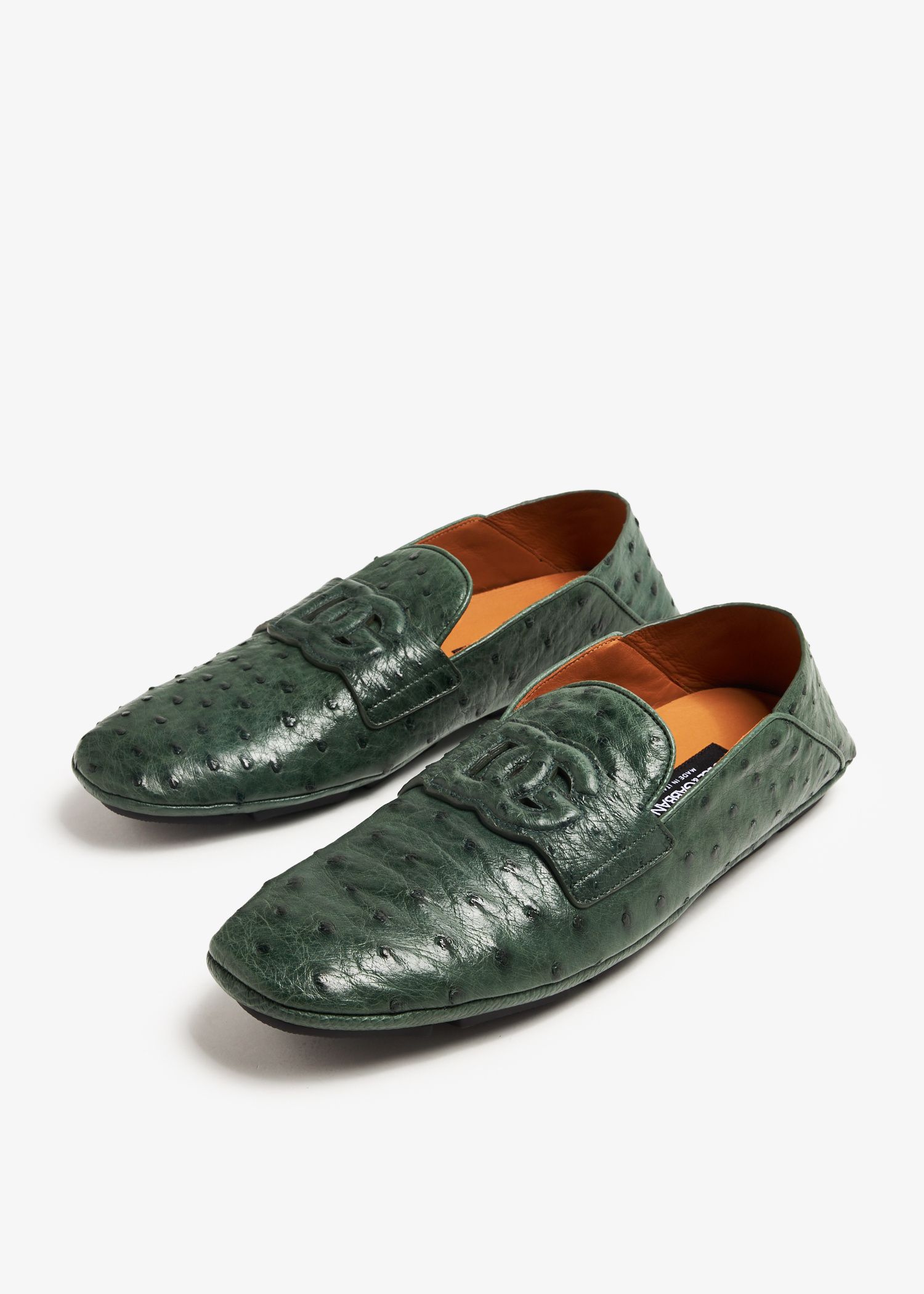 Dolce & Gabbana Men\'s Red Ostrich Leather Driver Loafers Sz 10 Ritchie Driver | Casual Shoes For Men Online | Carlos Shoes main image 3
