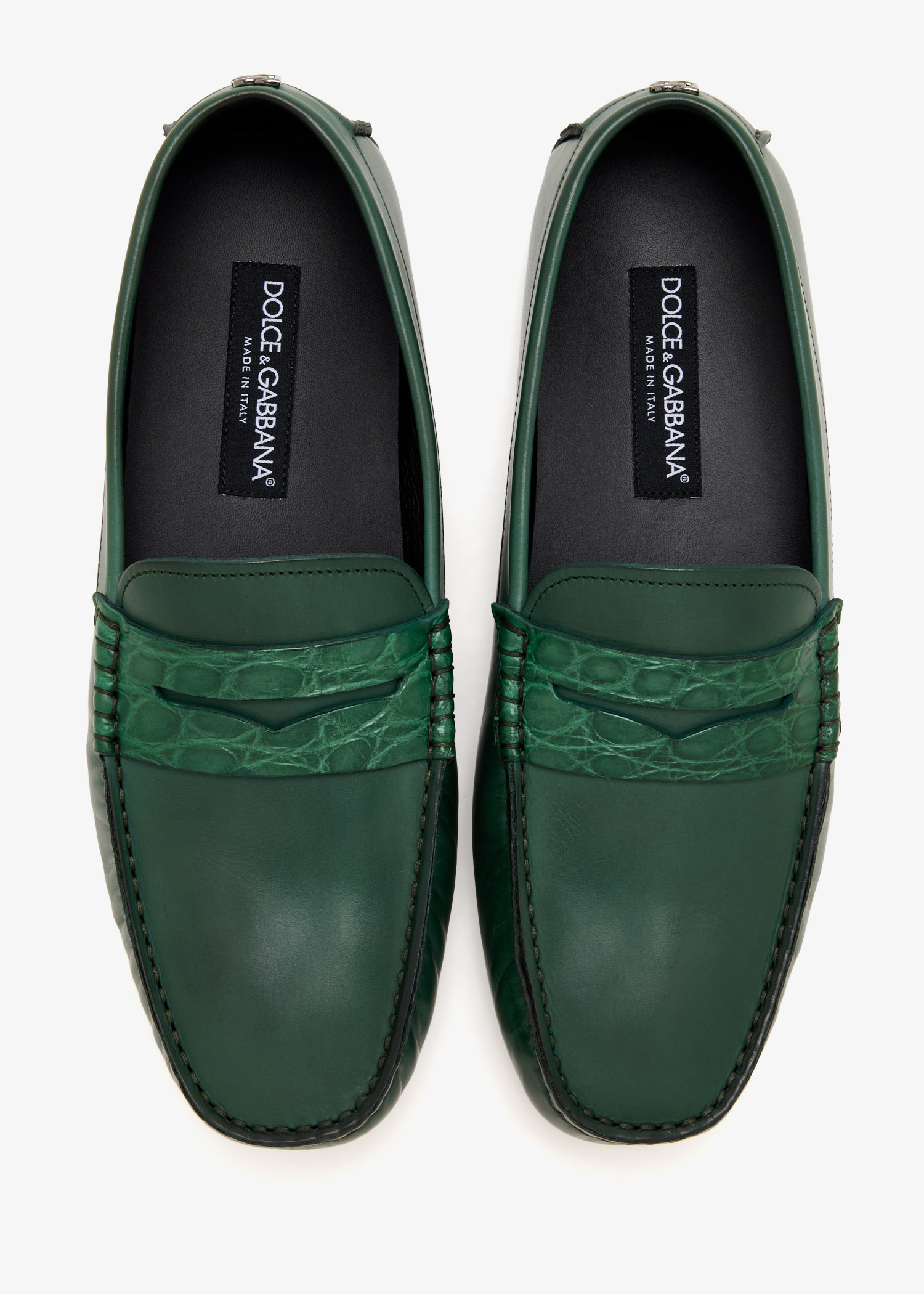 Dolce & Gabbana Men\'s Dark Green Moccasin Driving Loafer - UK 8 US 9 EU 42 4551 Calzoleria Toscana Men main image 4