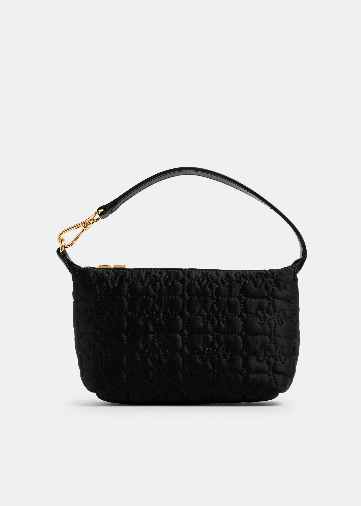 Ganni Small Butterfly satin pouch for Women - Black in USA | Level