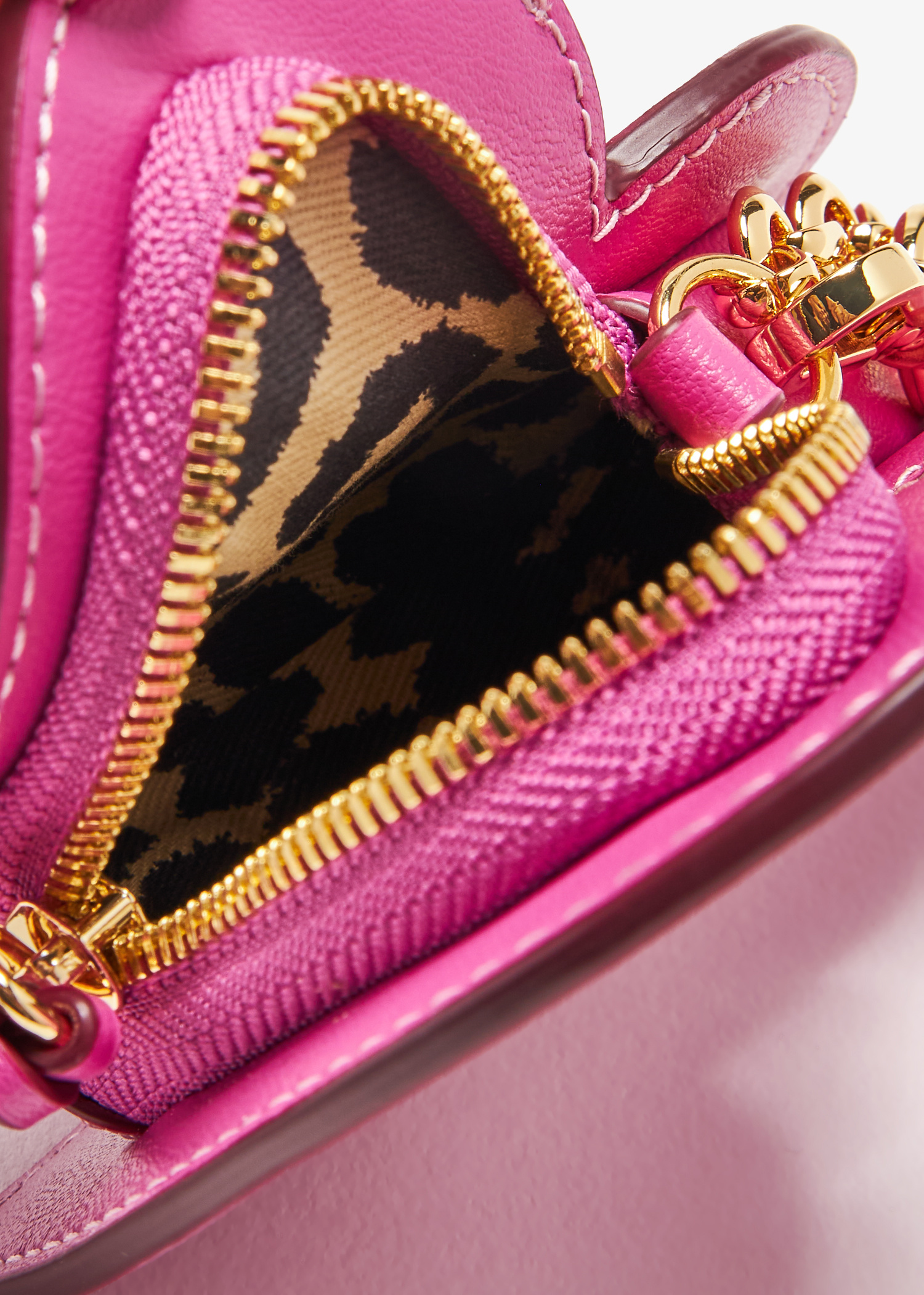 Ganni Funny Heart zipped coin purse for Women - Pink in UAE