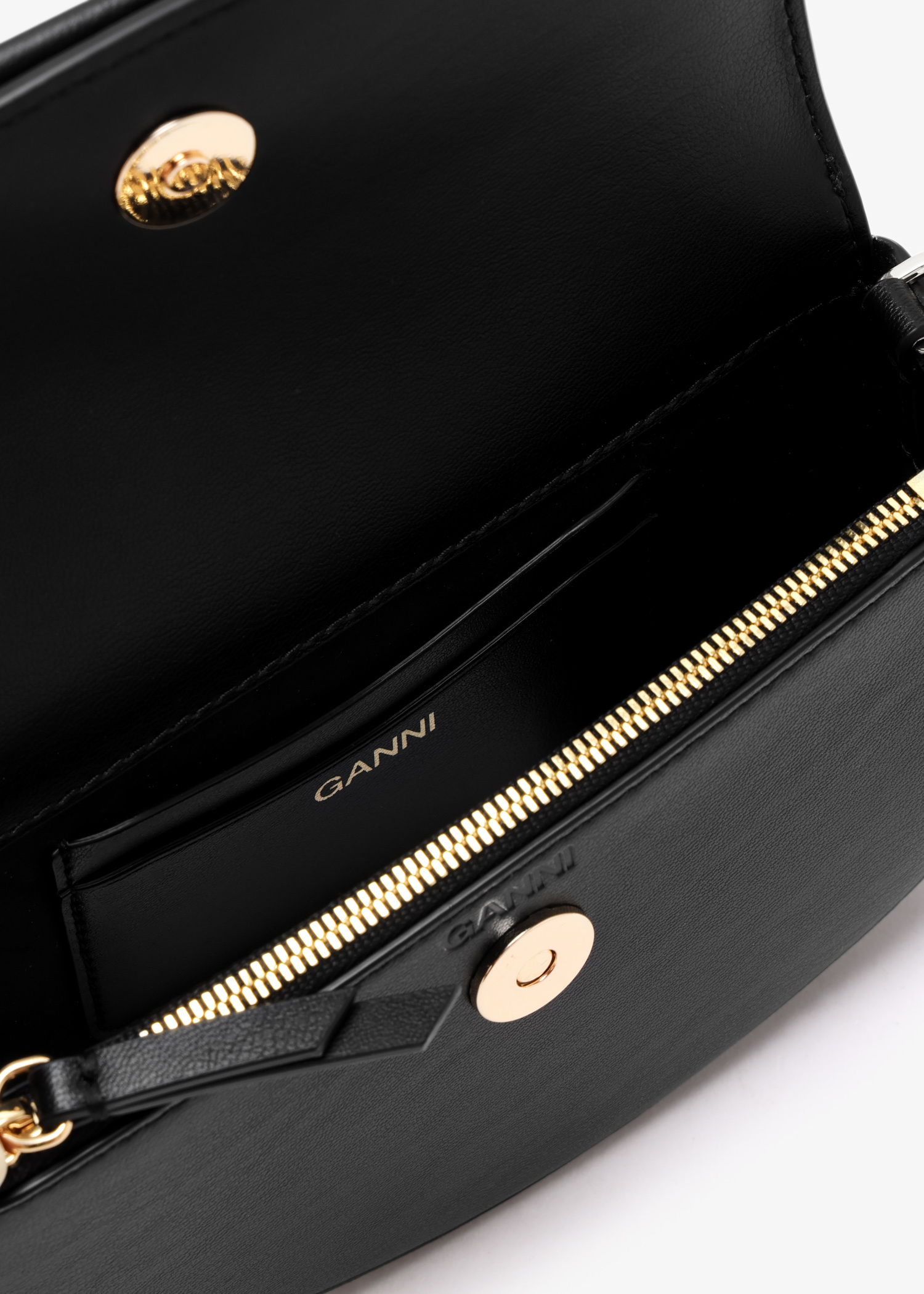 財布・小物その他 Ganni Black Wallet On Chain With Butterfly Clasp Ganni Wallet On Chain With Butterfly Clasp - Black | Garmentory