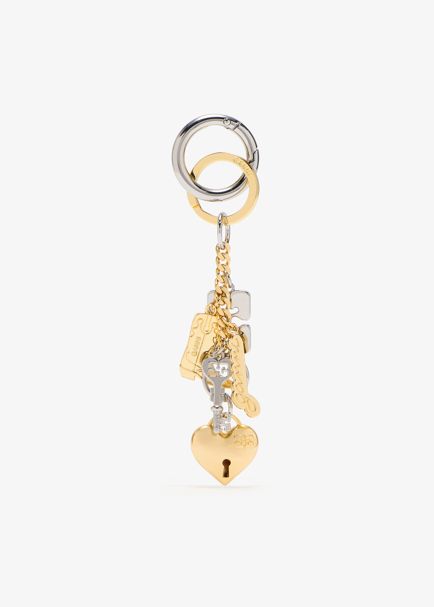 【関税込み】Bou Heart Keyring - Ganni - Leather - Black Ganni Bag accessories for Women | Online Sale up to 45% off