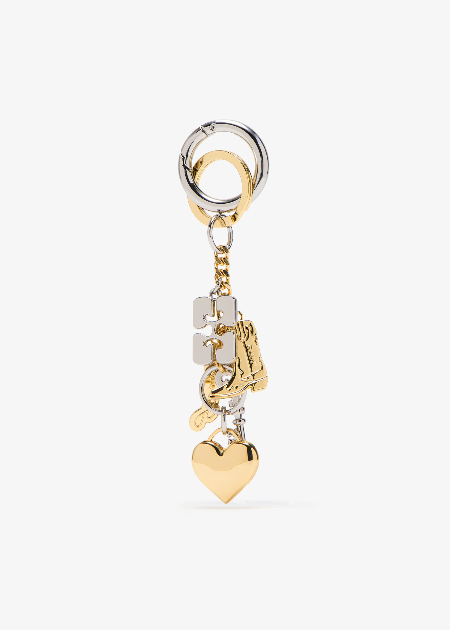 キーホルダー・キーリング Ganni FW25 Ganni Bou Heart Mirror (A6764 847) ガニー(GANNI)｜Ganni Bou Heart Mirror Print - 252254413041