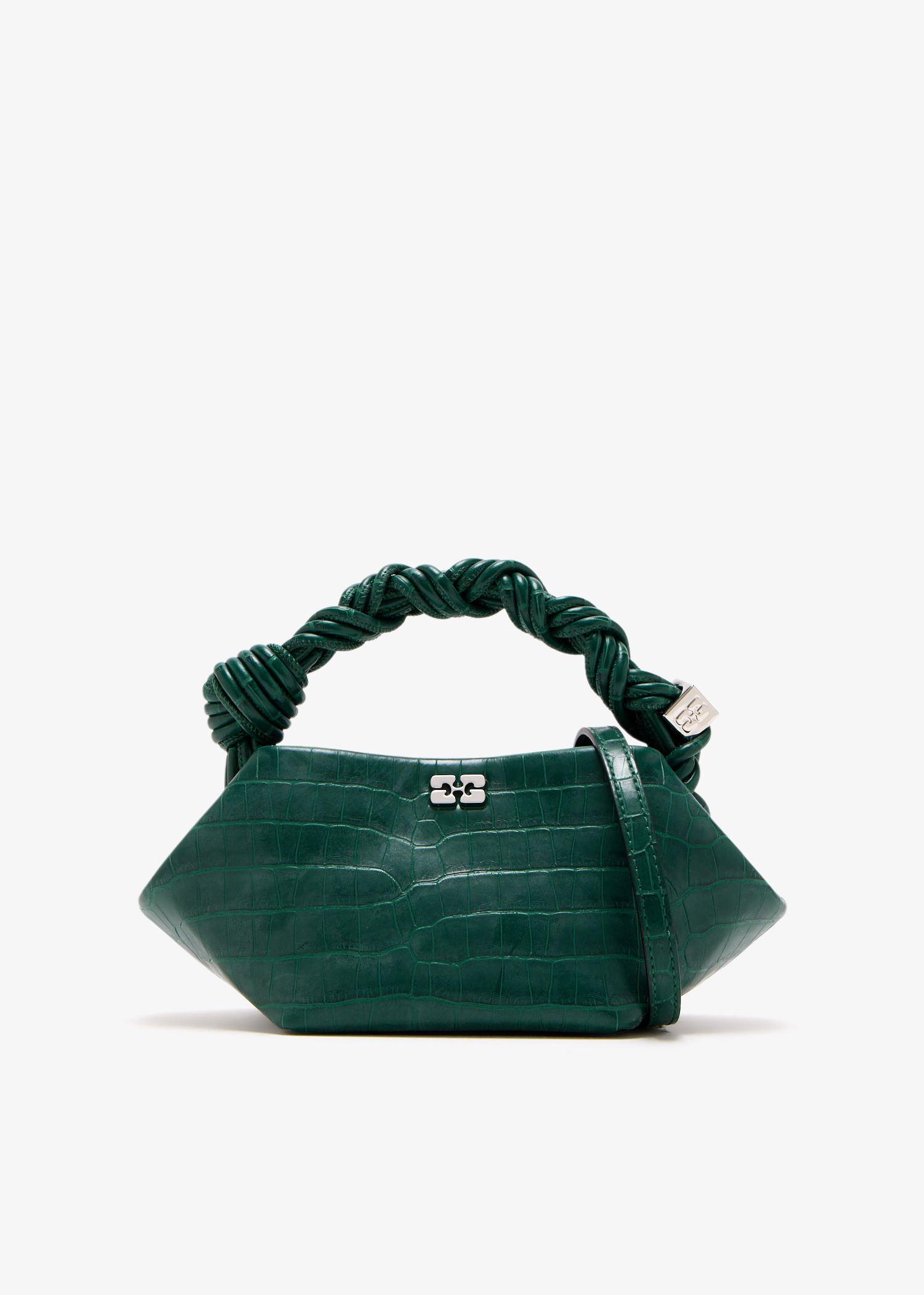 Ganni Mini GANNI Bou bag for Women - Green in UAE | Level Shoes Ganni Mini GANNI Bou bag for Women - Green in UAE | Level Shoes