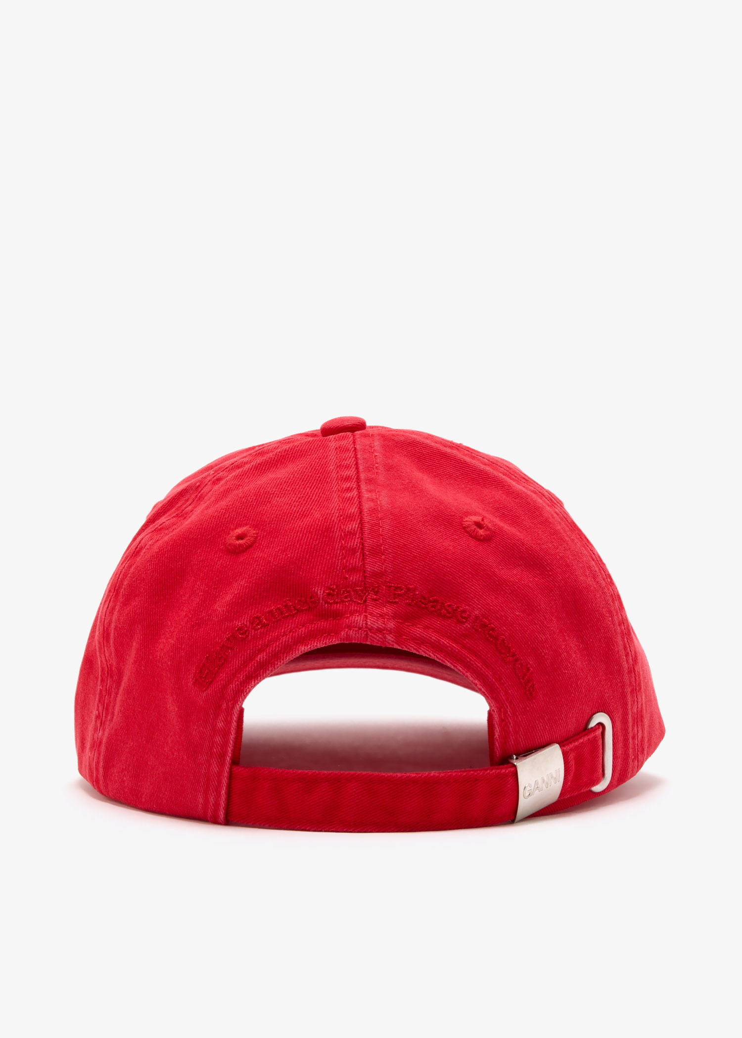 Ganni Logo cap for Women - Red in KSA | Level Shoes