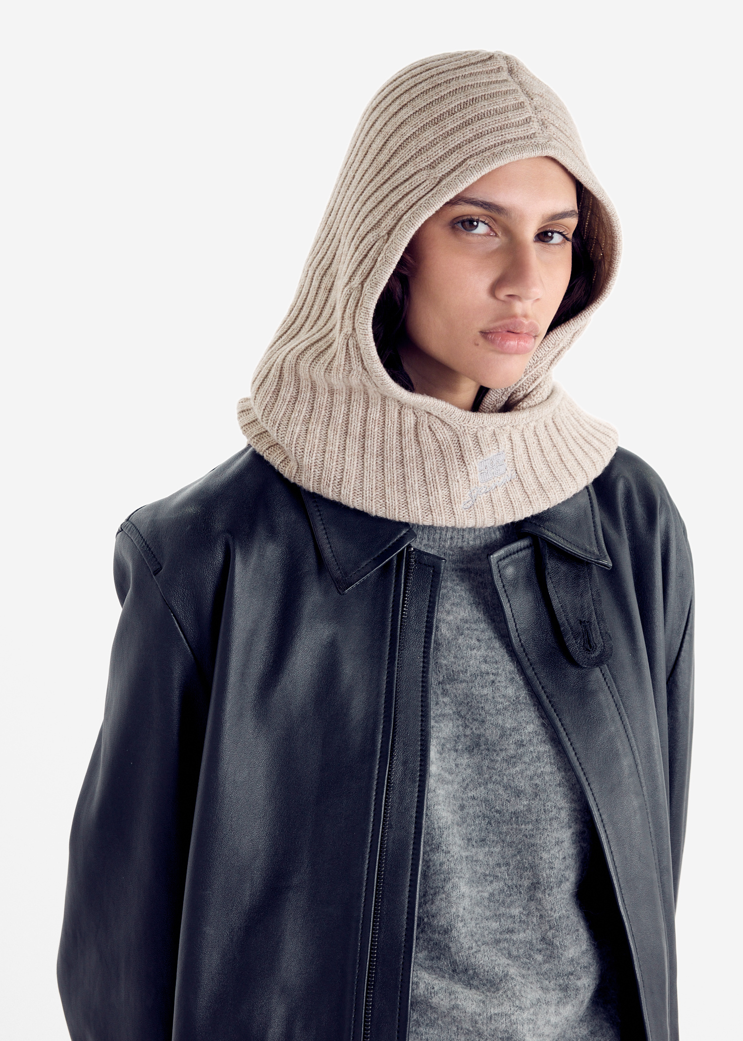 J'aDoRe限定】【GANNI(ガニー)】Core Future Wool Knit Balaclava