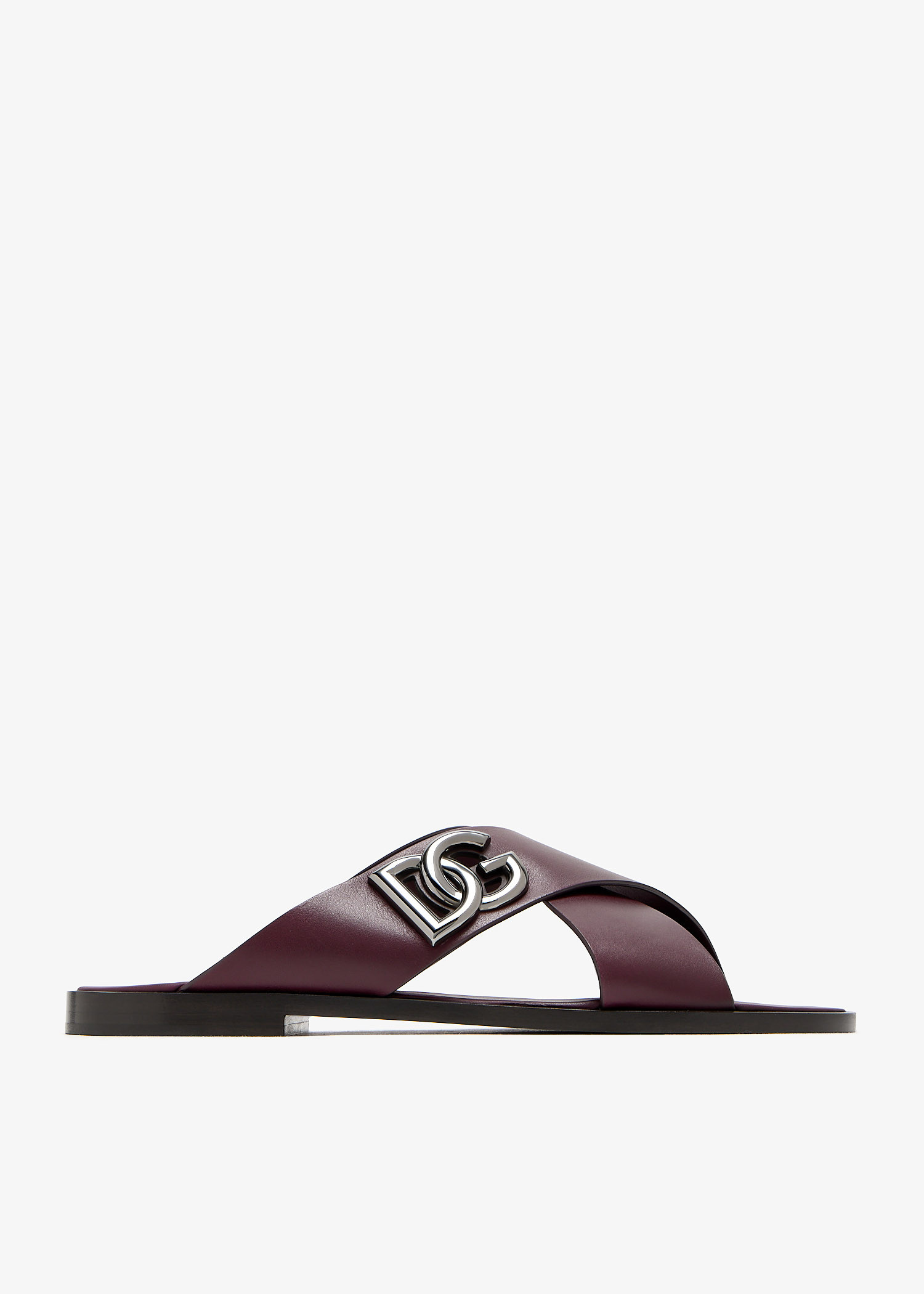 Dolce&Gabbana DG logo sandals for Men - Burgundy in UAE