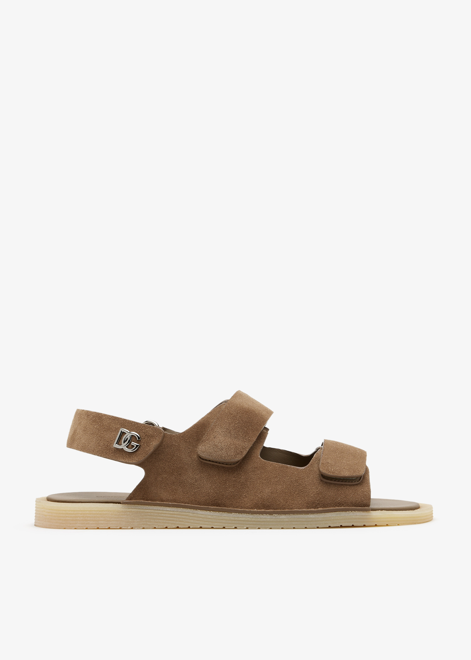 【関税&送料込み】Dolce & Gabbana Touch-Strap Suede Sandal Dolce&Gabbana Suede sandals for Men - Brown in UAE | Level Shoes