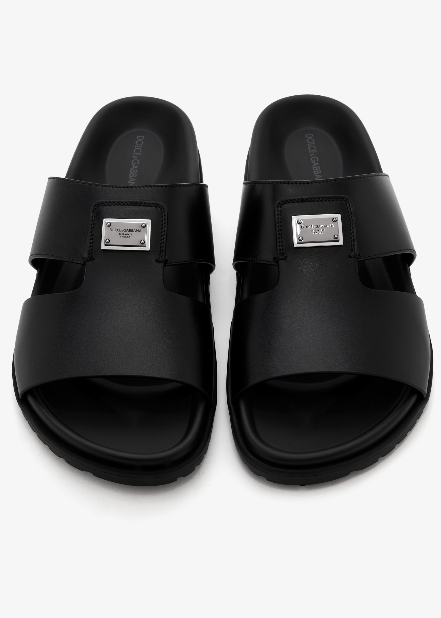 Dolce&Gabbana Calfskin sandals for Men - Black in UAE