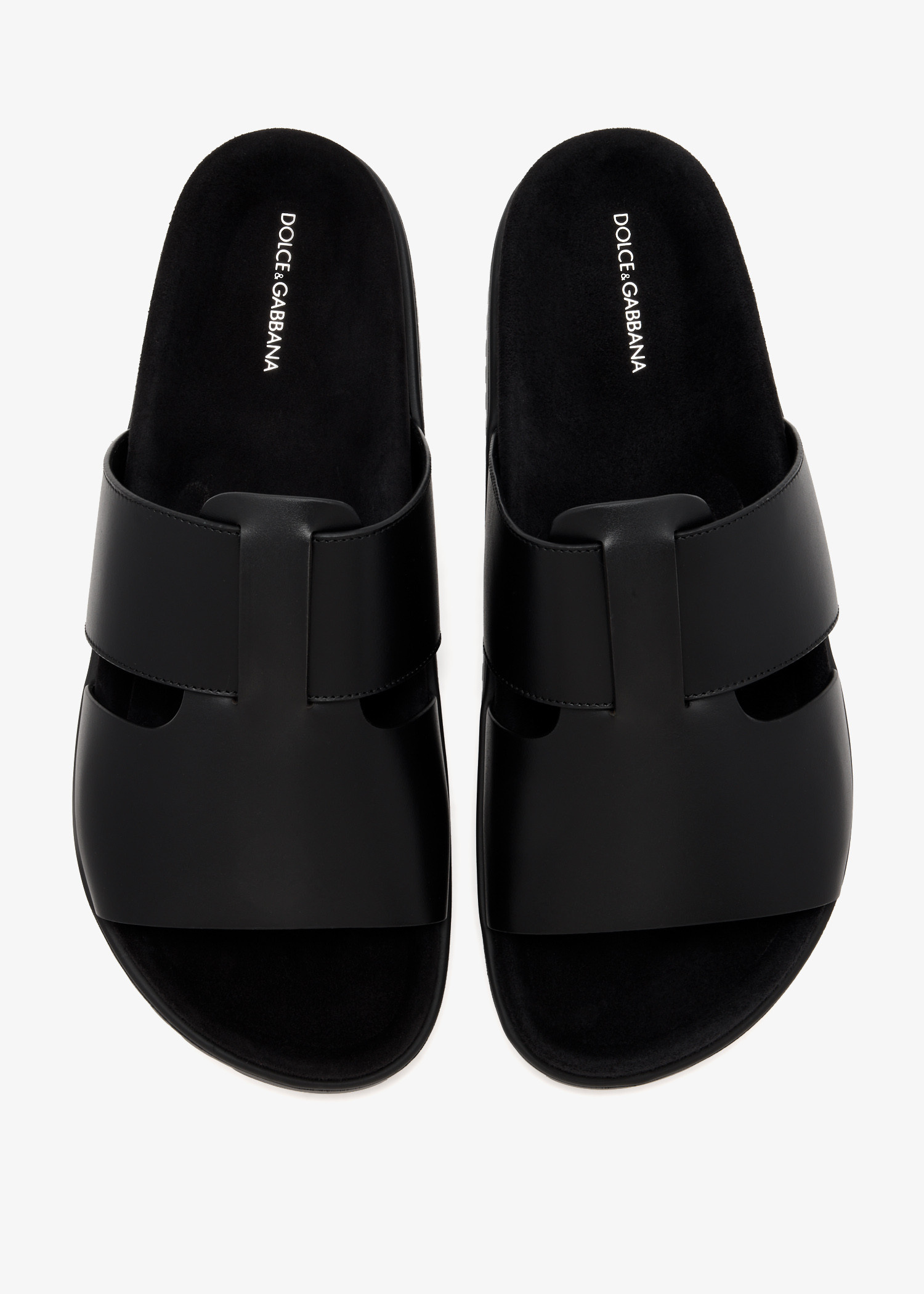 Dolce&Gabbana DG Calfskin sandals for Men - Black in UAE | Level Shoes