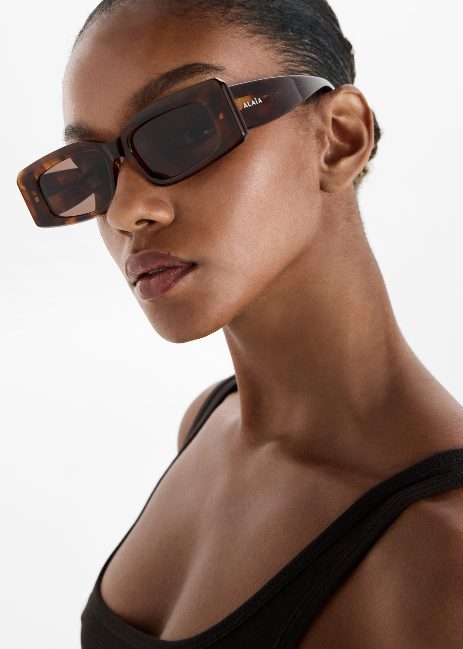Alaïa Rectangular sunglasses for Women - Brown in UAE