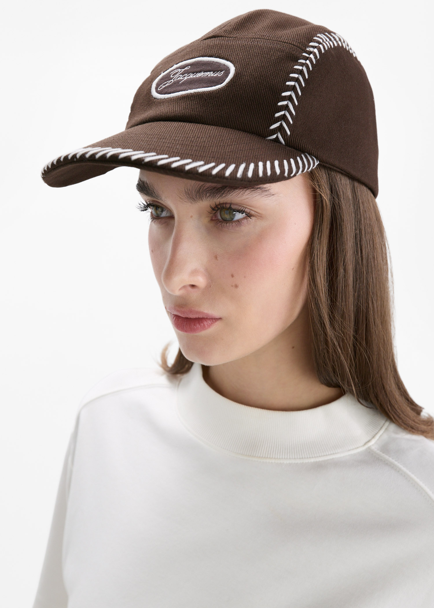 Jacquemus La Casquette Casco cap for Women - Brown in UAE