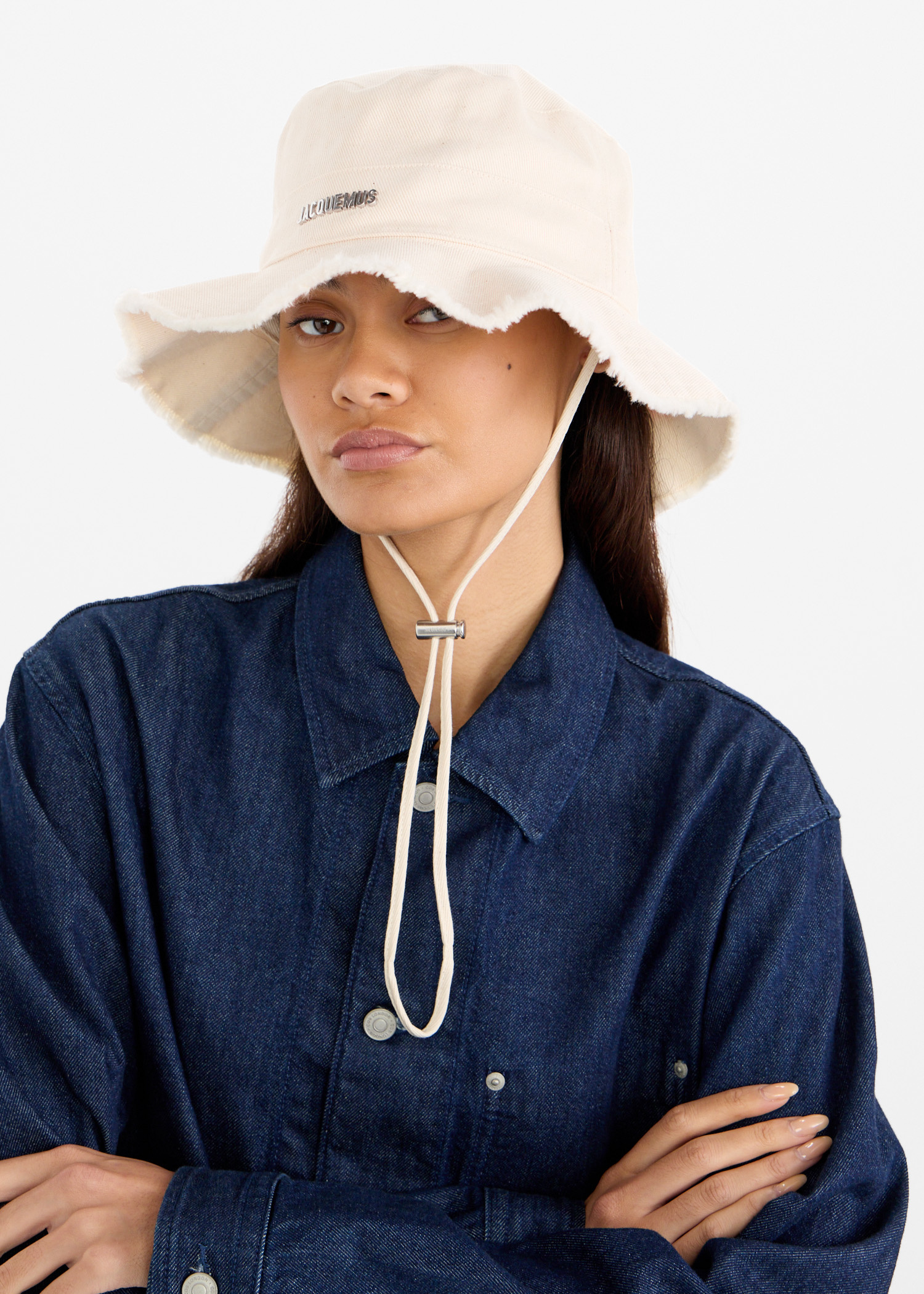 Jacquemus Le Bob Artichaut hat for Women - Cream in UAE
