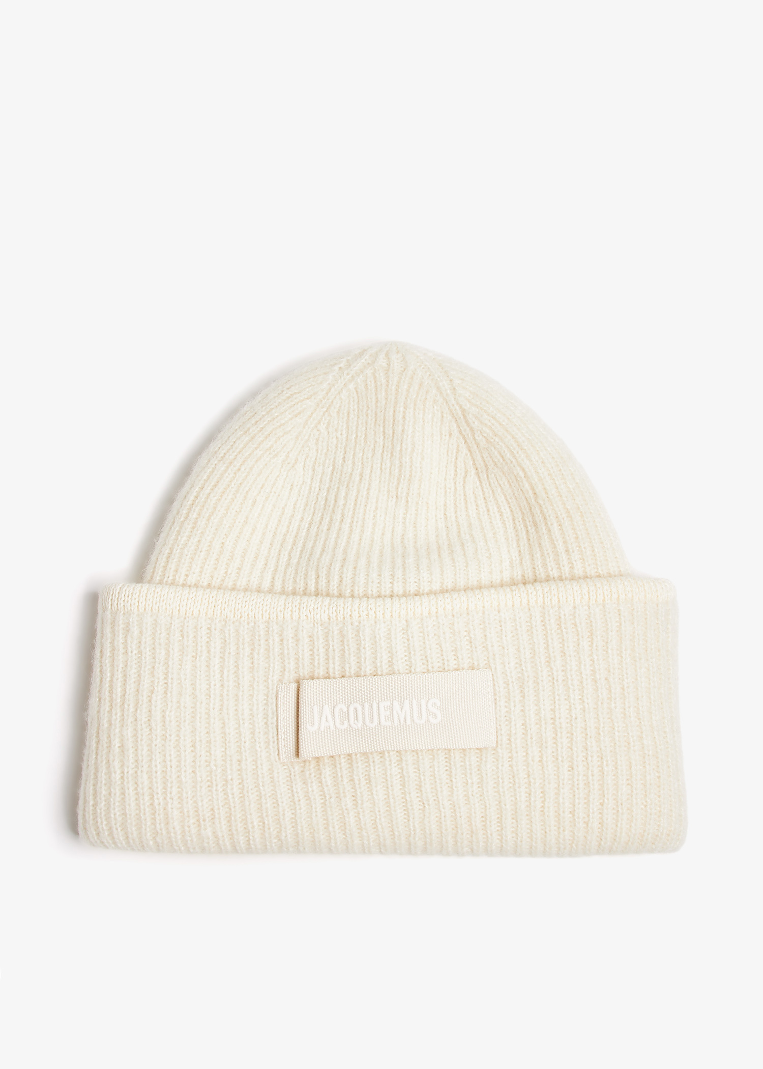 Jacquemus ジャックムス Gros Grain ビーニー オフホワイト Jacquemus Le Bonnet Gros Grain beanie for Women - White in KSA