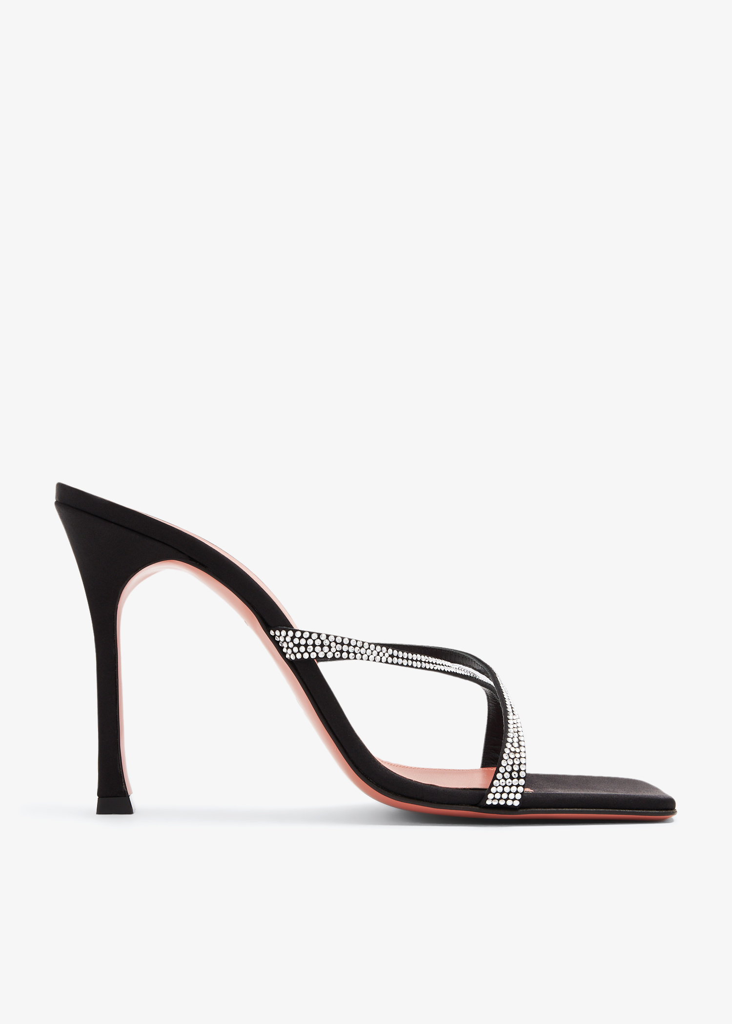 Amina Muaddi Adriana crystal slippers for Women - Black in