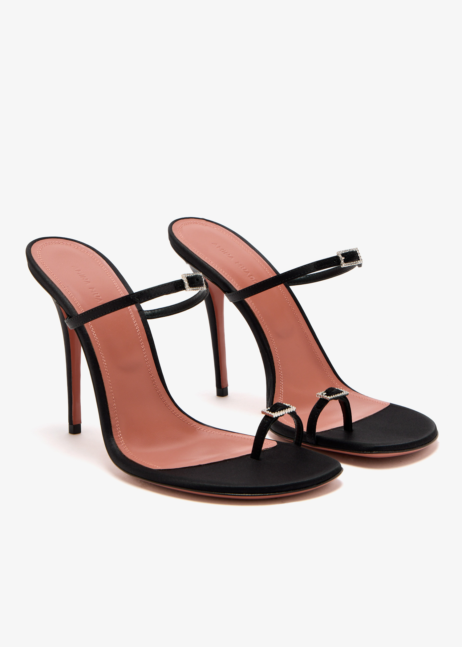 【関税込み】Amina Muaddi ブラック Adut ヒールサンダル BLACK SELECTION